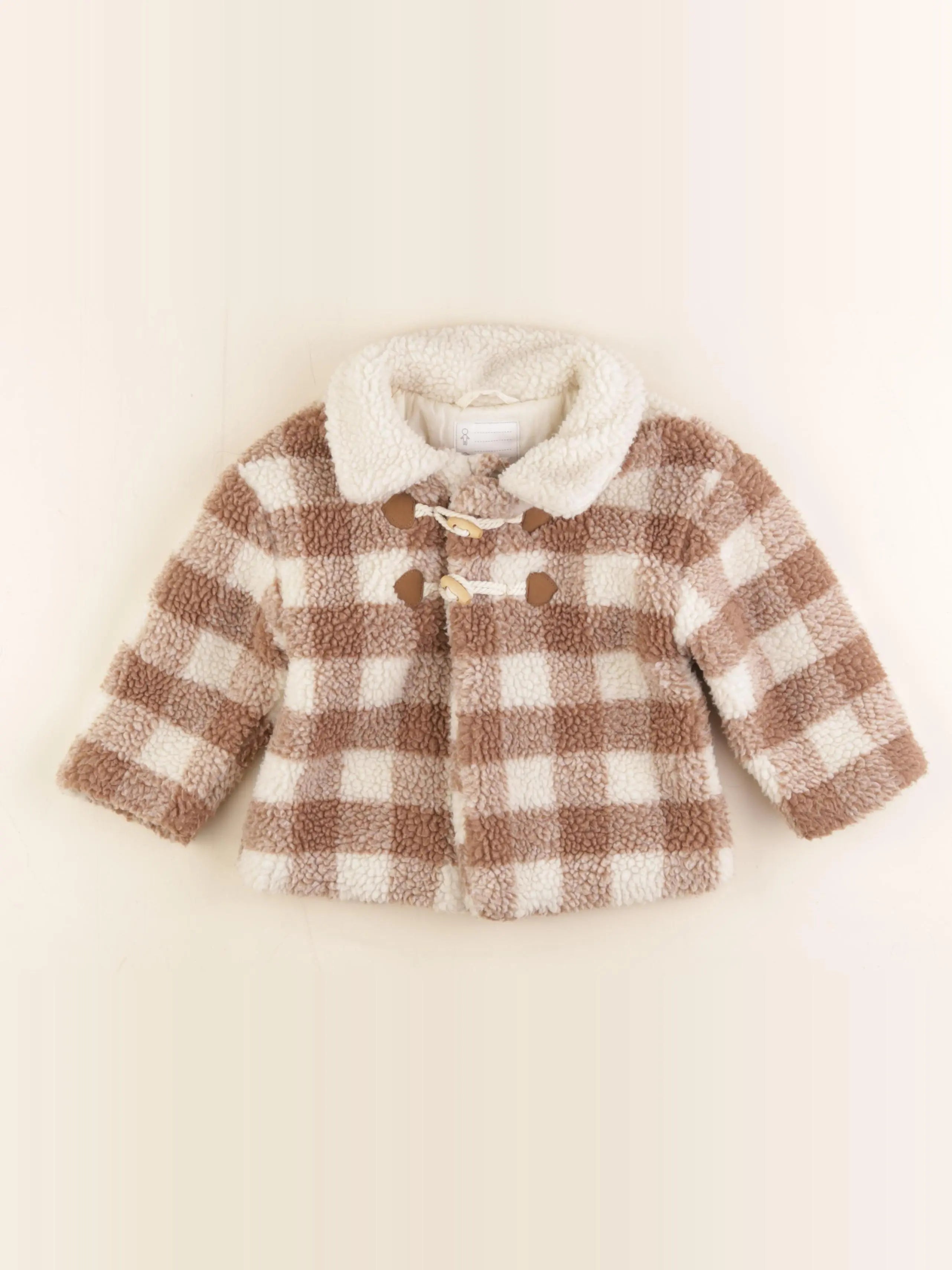 Vertbaudet - veste blanc, marron - 24 mois