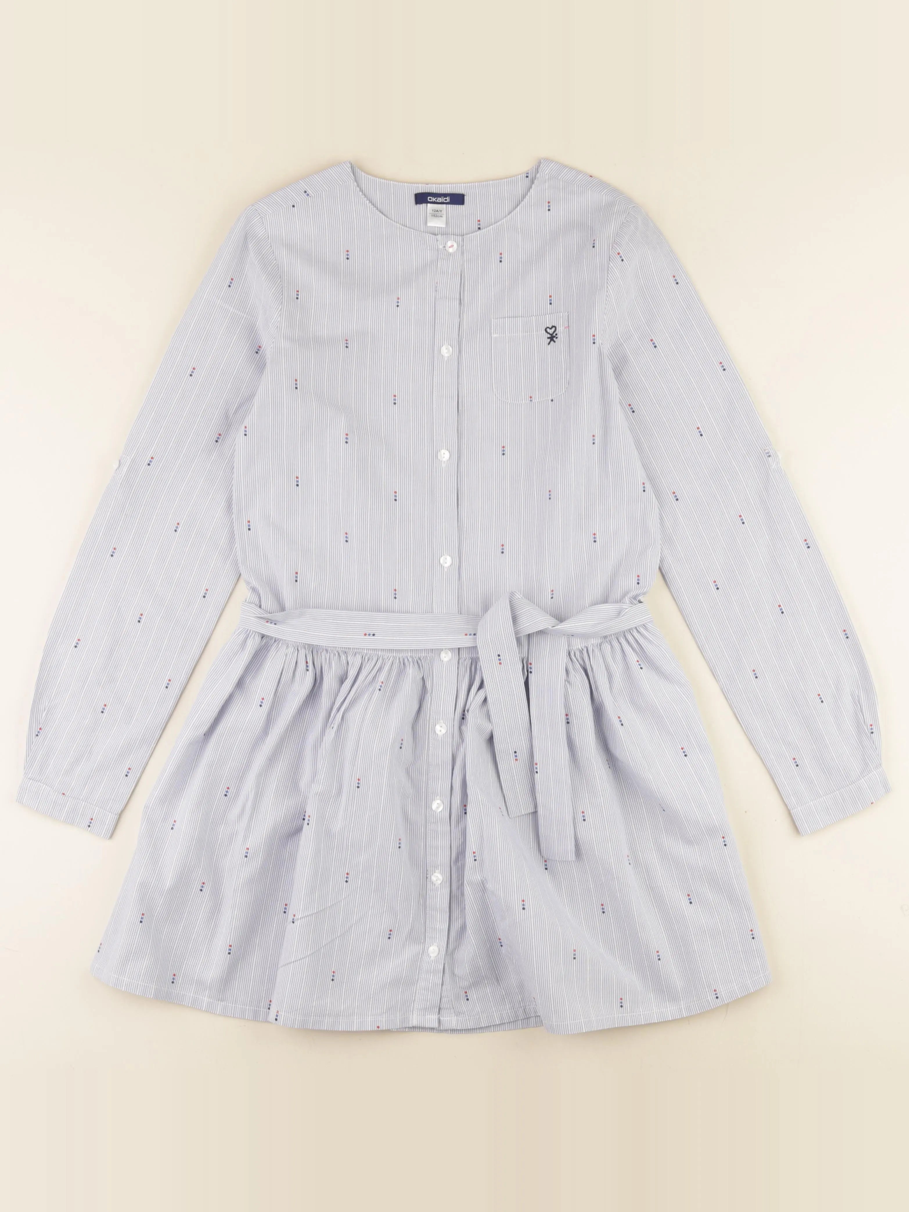 Okaidi - robe bleu, blanc - 12 ans