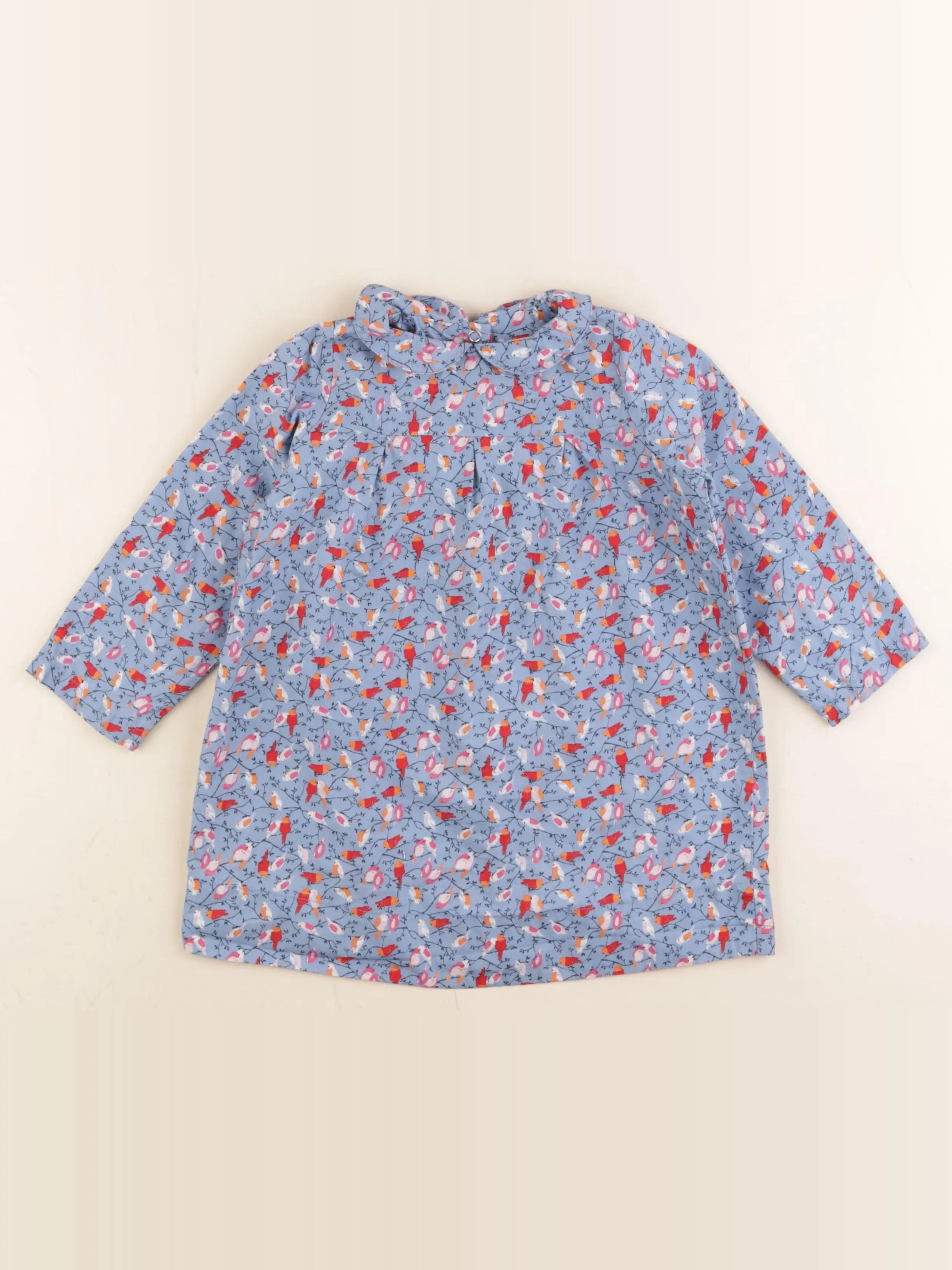 Petit Bateau - robe bleu - 24 mois
