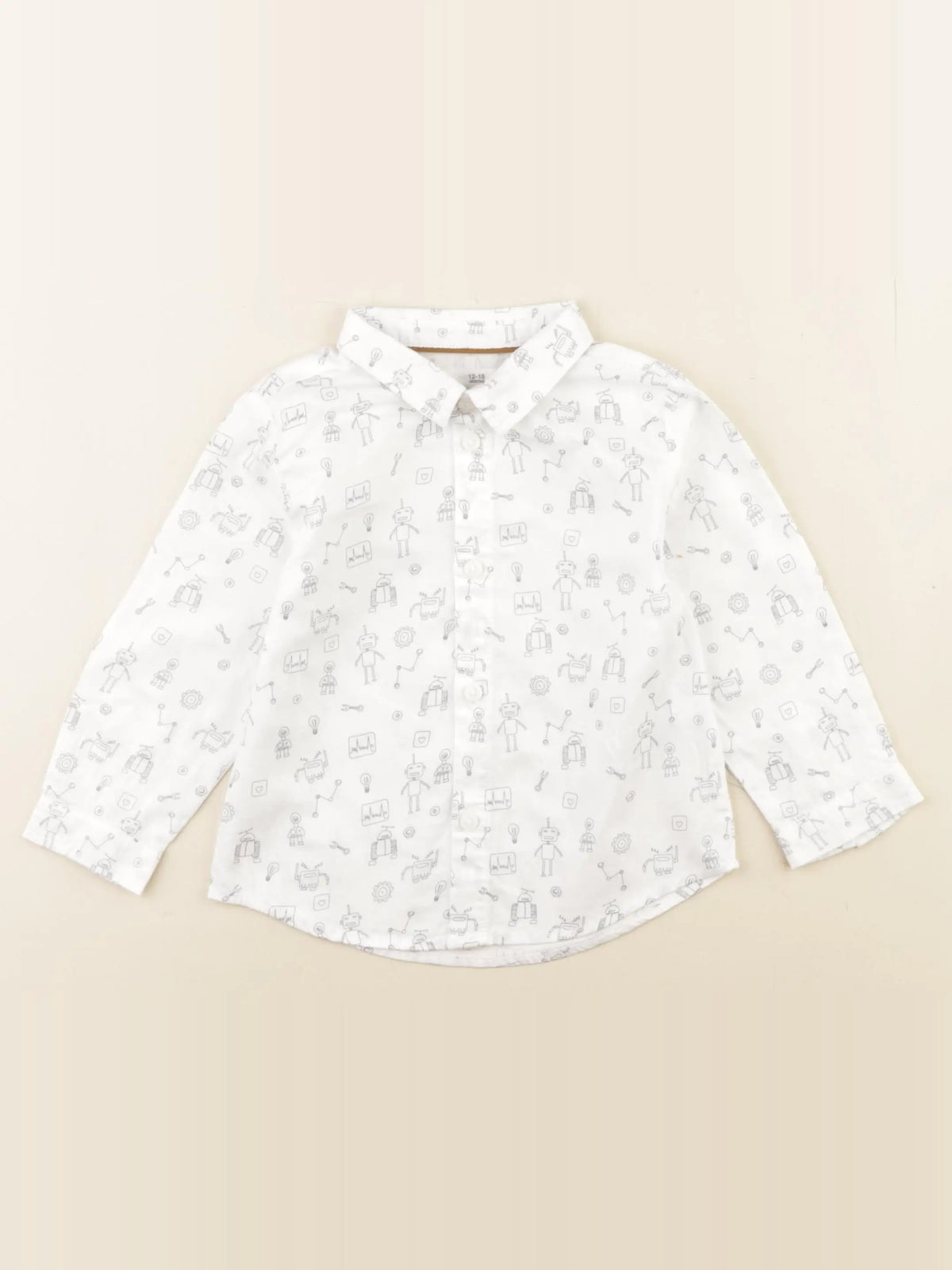 Zara - chemise blanc - 12/18 mois