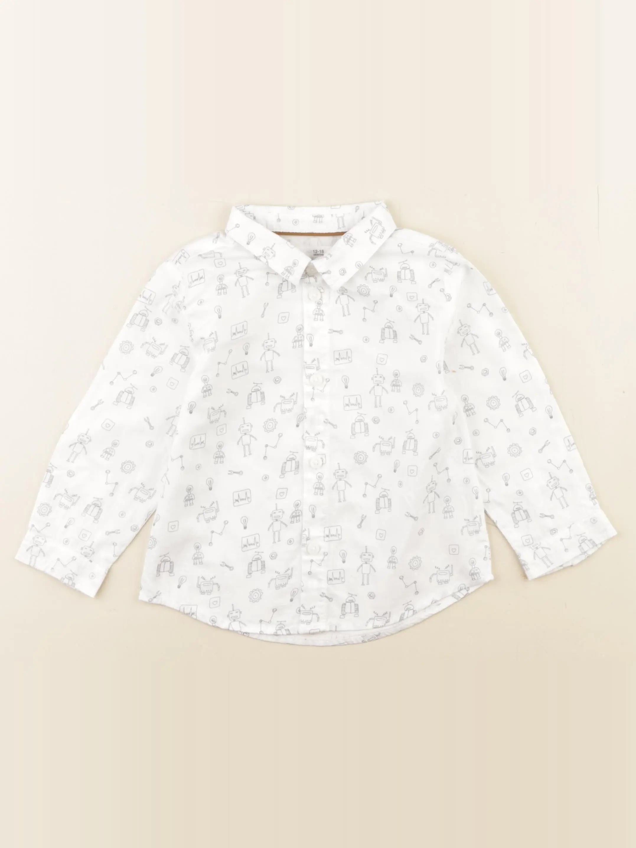 Zara - chemise blanc - 12/18 mois