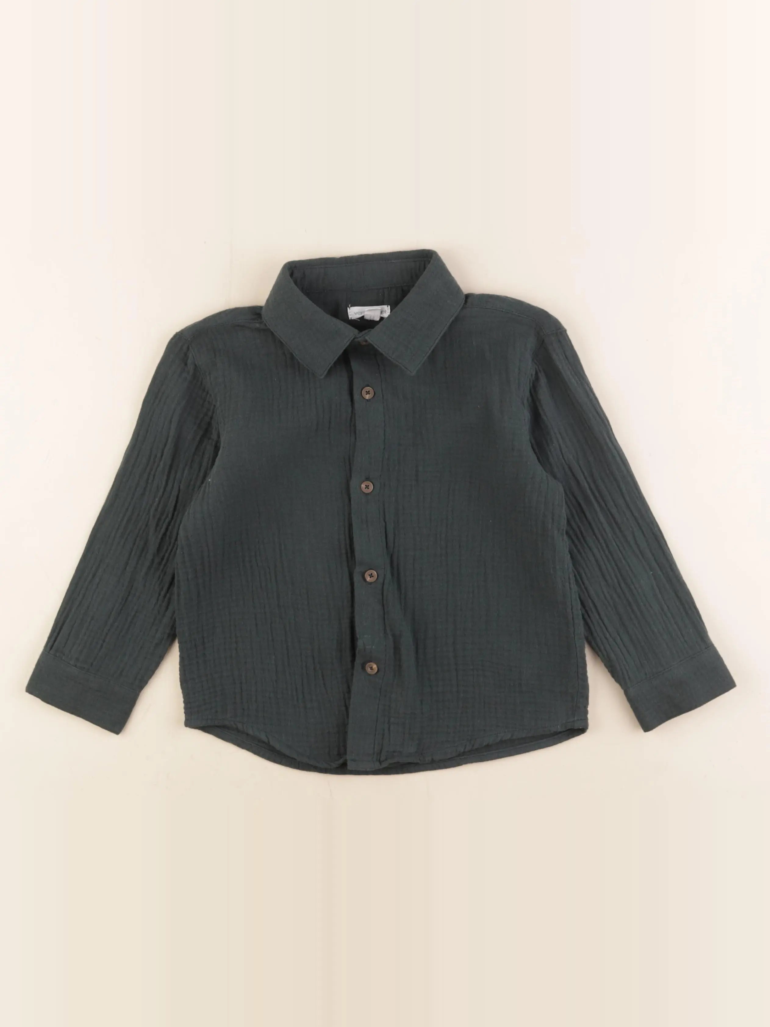Vertbaudet - chemise vert - 5 ans