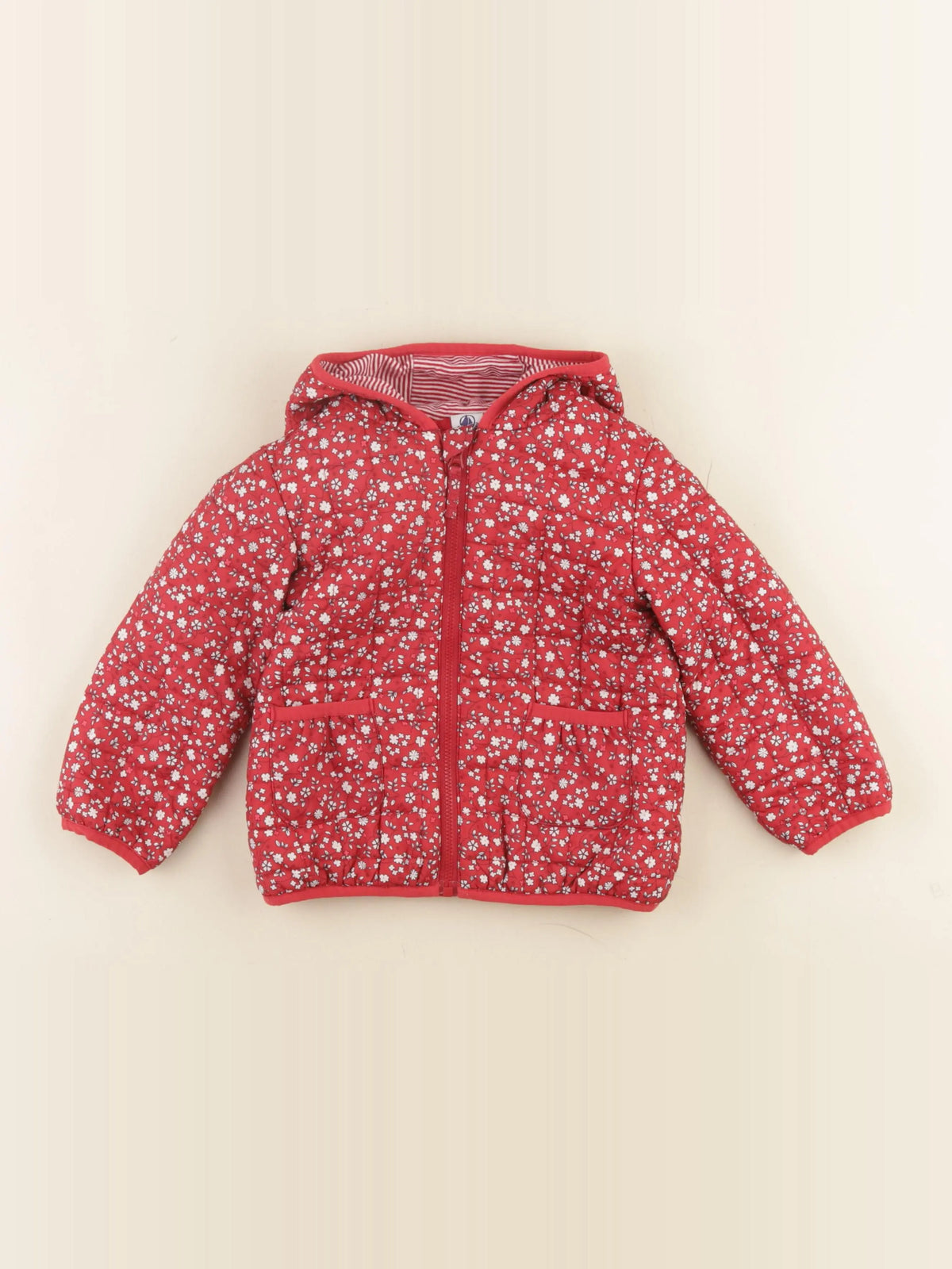Petit Bateau - doudoune rouge - 24 mois