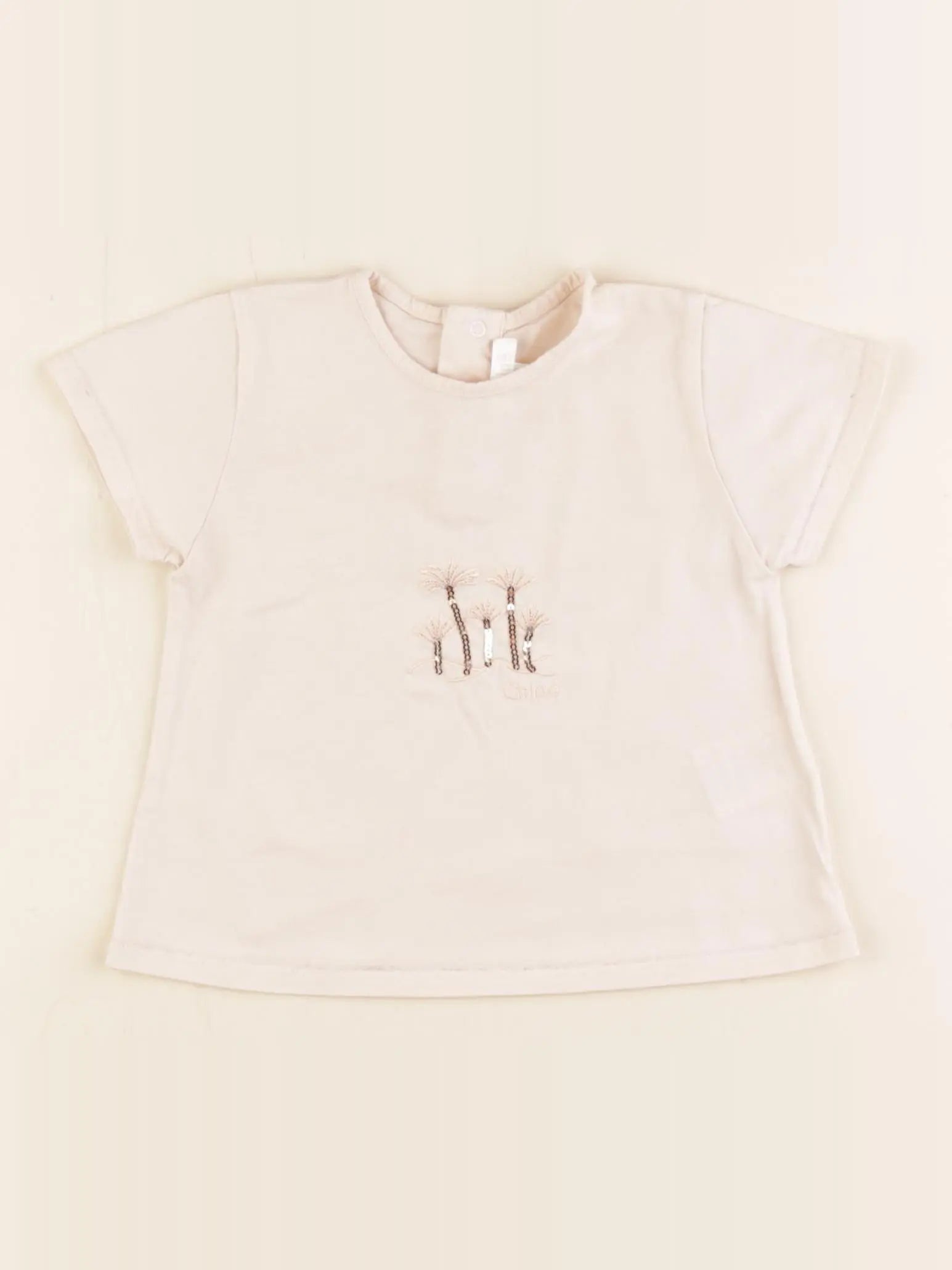 Chloé - tee-shirt rose - 12 mois