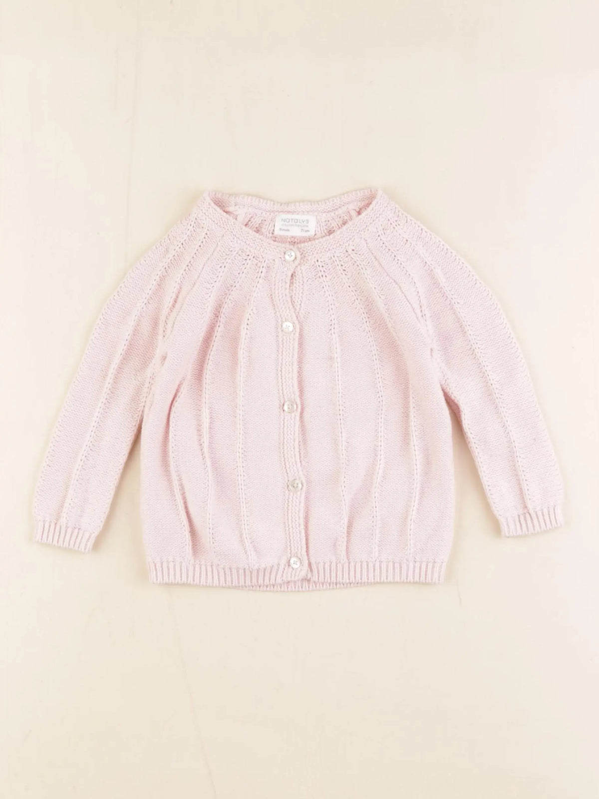 Natalys - gilet rose - 9 mois