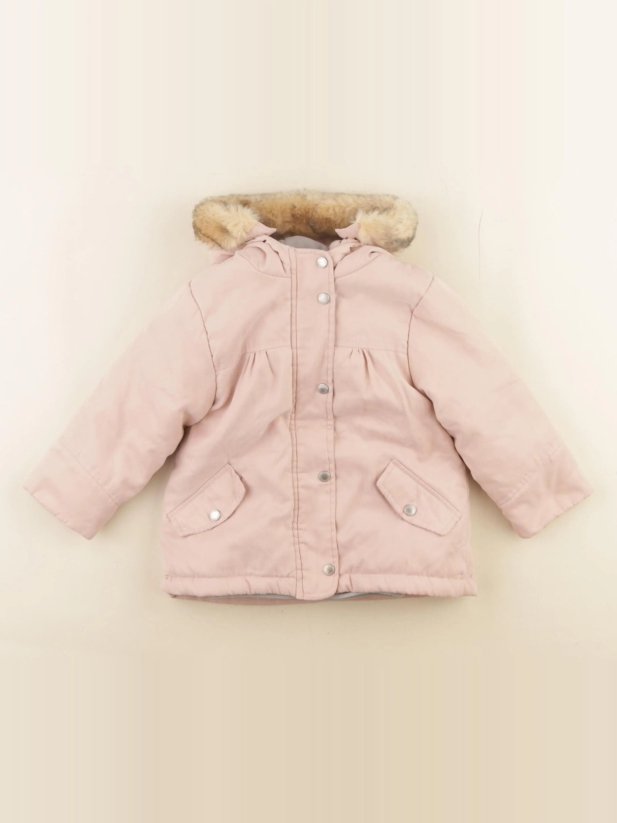 Vertbaudet - parka rose - 2 ans