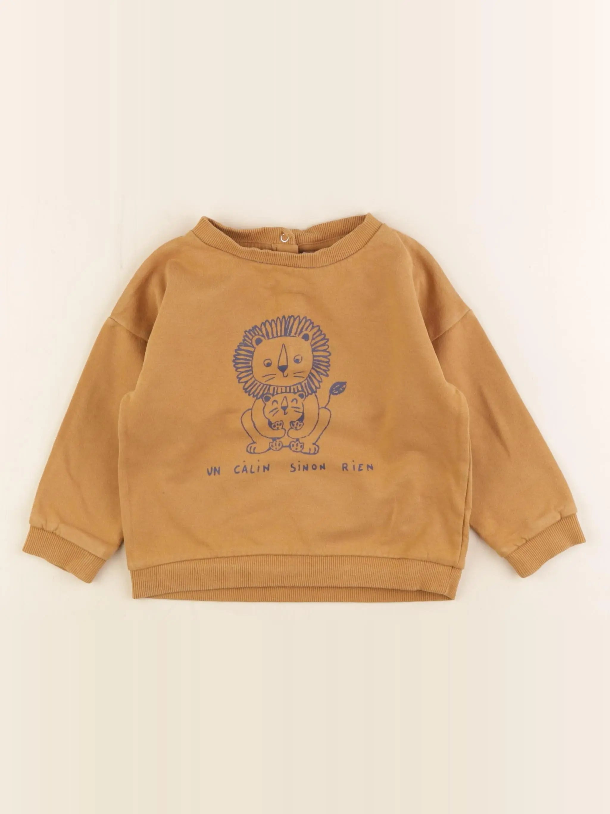 Vertbaudet - sweat jaune - 24 mois