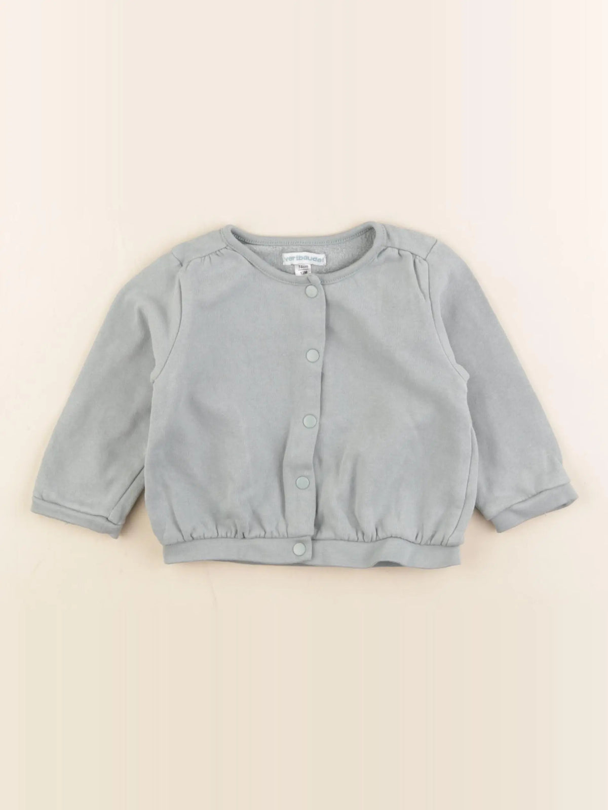 Vertbaudet - sweat vert - 12 mois