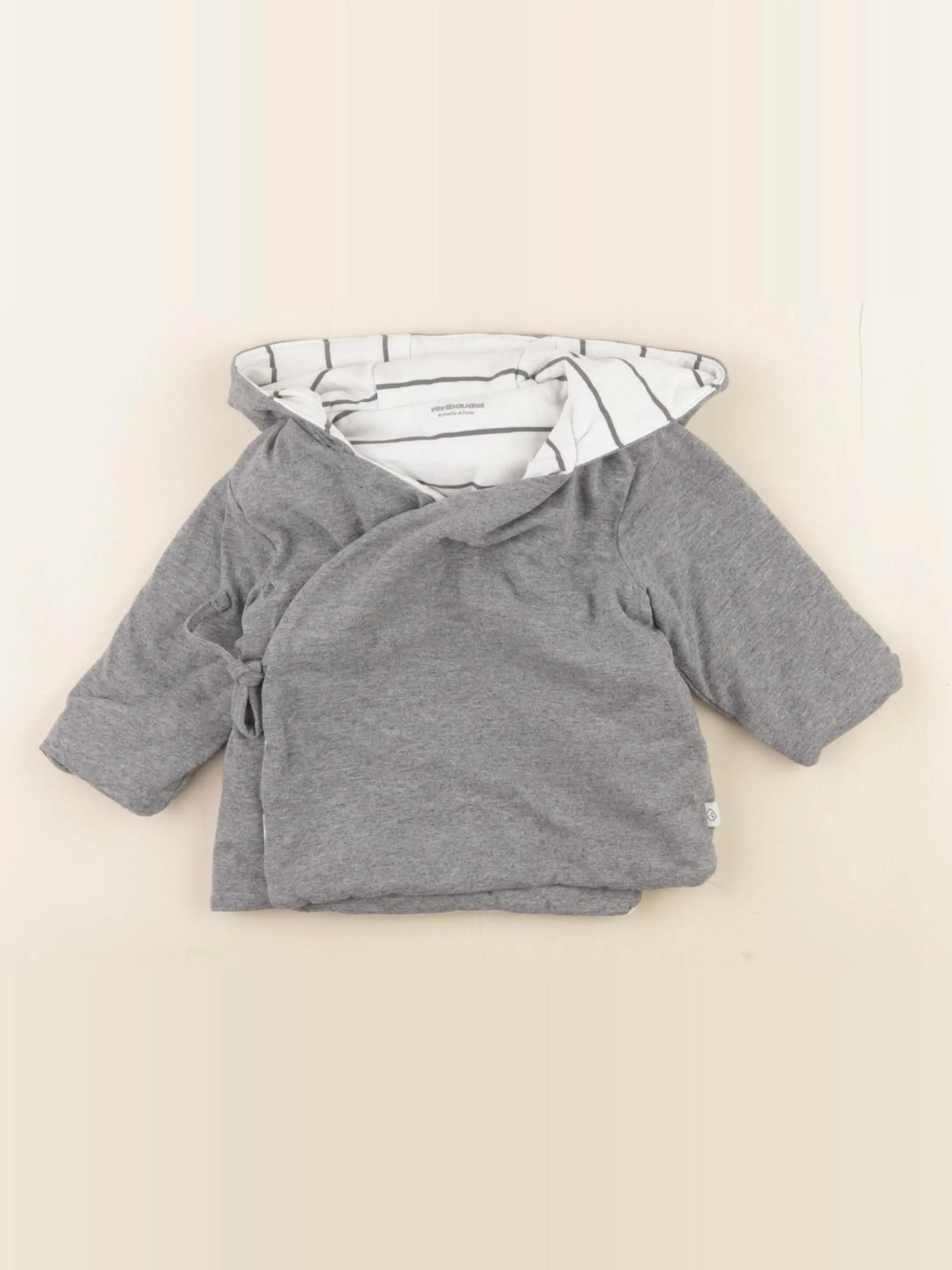 Vertbaudet - veste gris - 6 mois