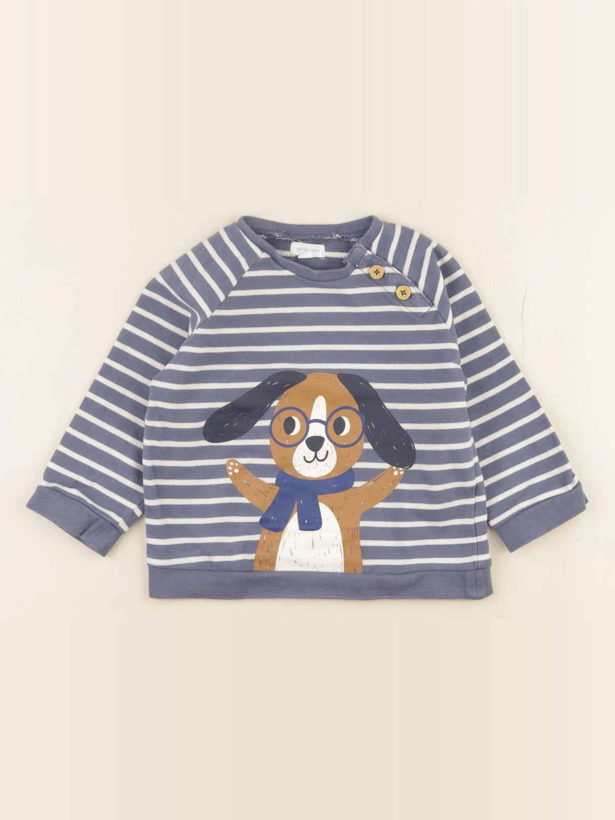 Vertbaudet - sweat bleu - 24 mois