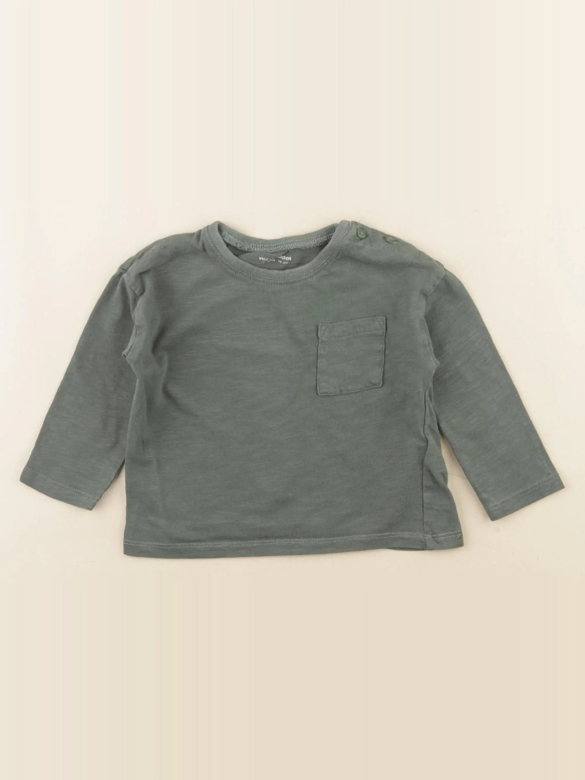 Vertbaudet - tee-shirt vert - 12 mois