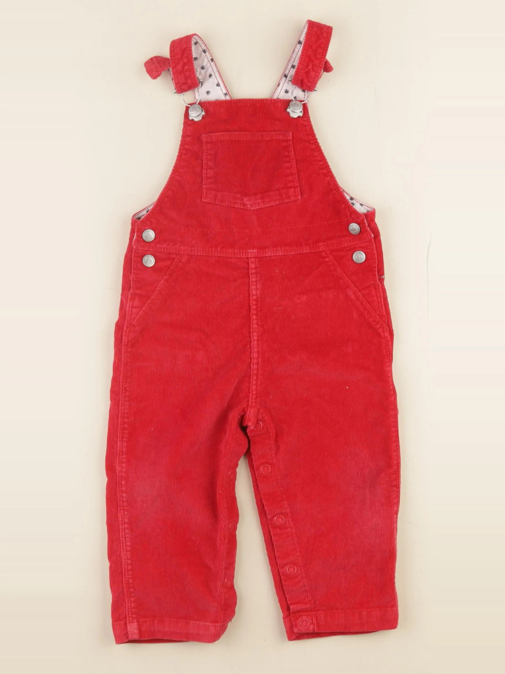 Petit Bateau - salopette rouge - 12 mois