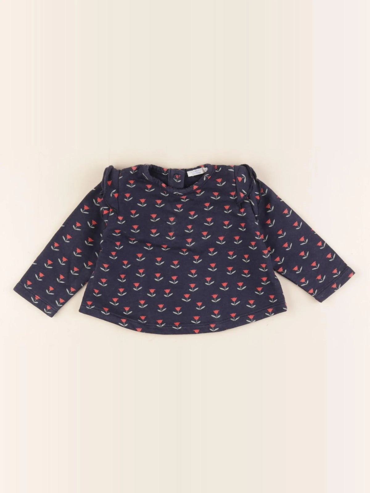 Boutchou - sweat bleu - 6 mois
