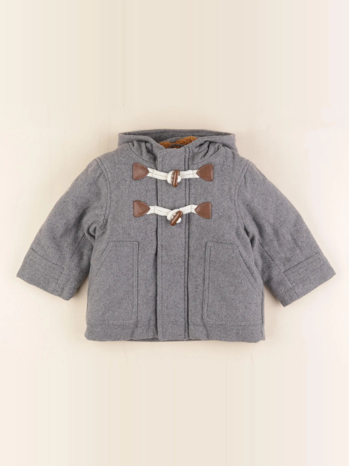 Vertbaudet - manteau gris - 12 mois