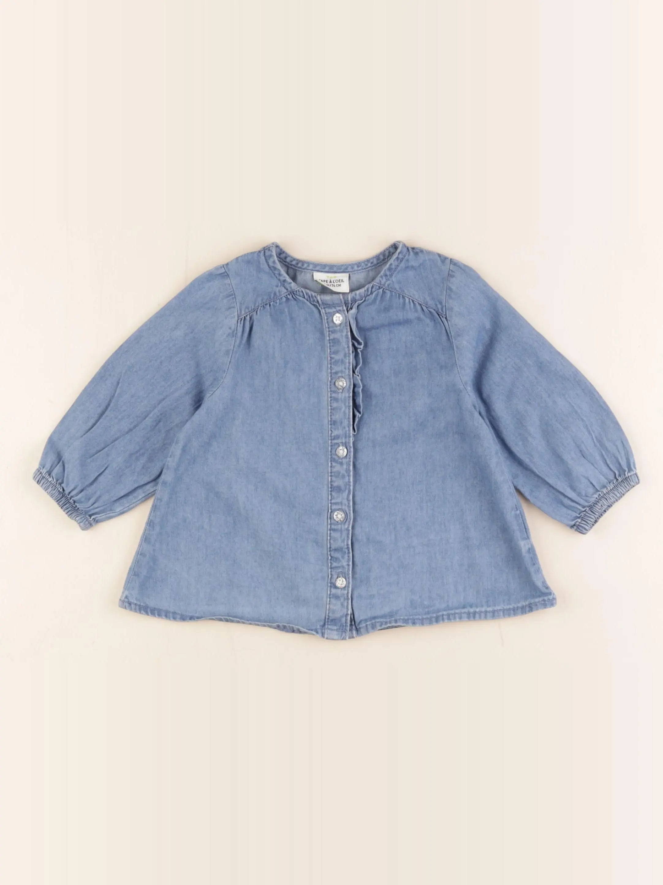 Tape à l'oeil - chemise bleu - 12 mois