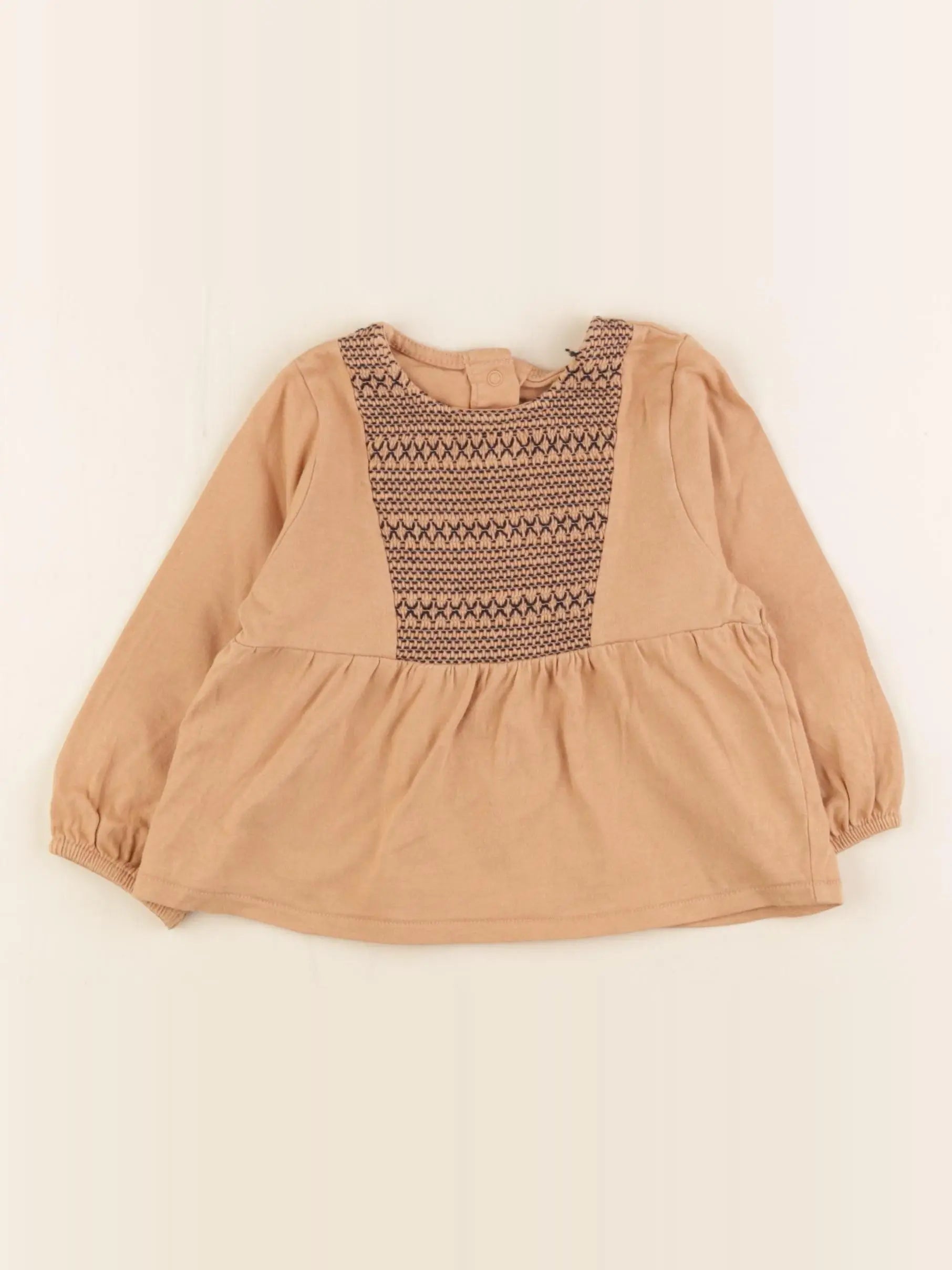 Vertbaudet - tee-shirt marron - 12 mois