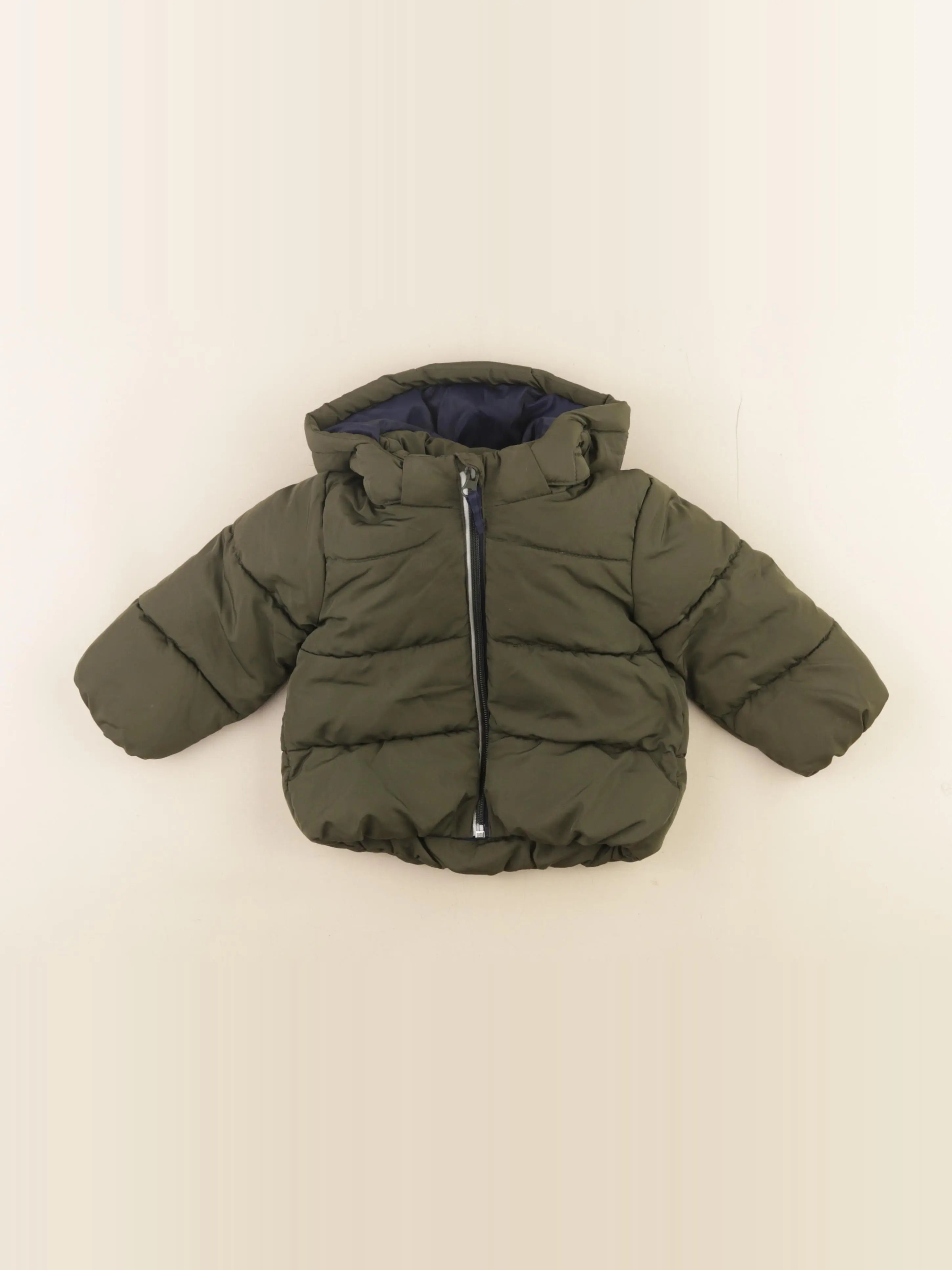 H&M - doudoune vert - 6/9 mois