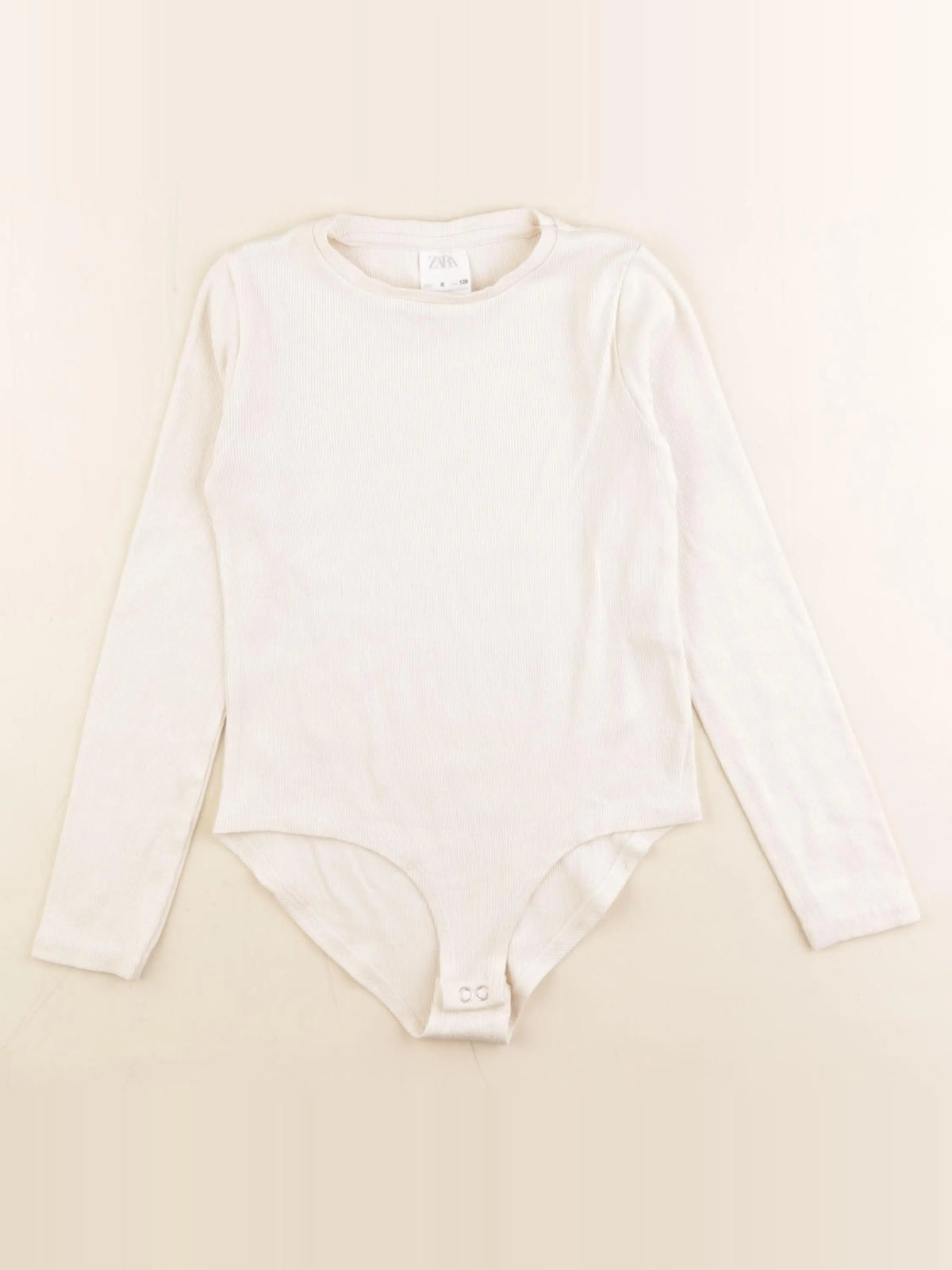 Zara - body tee-shirt beige - 8 ans