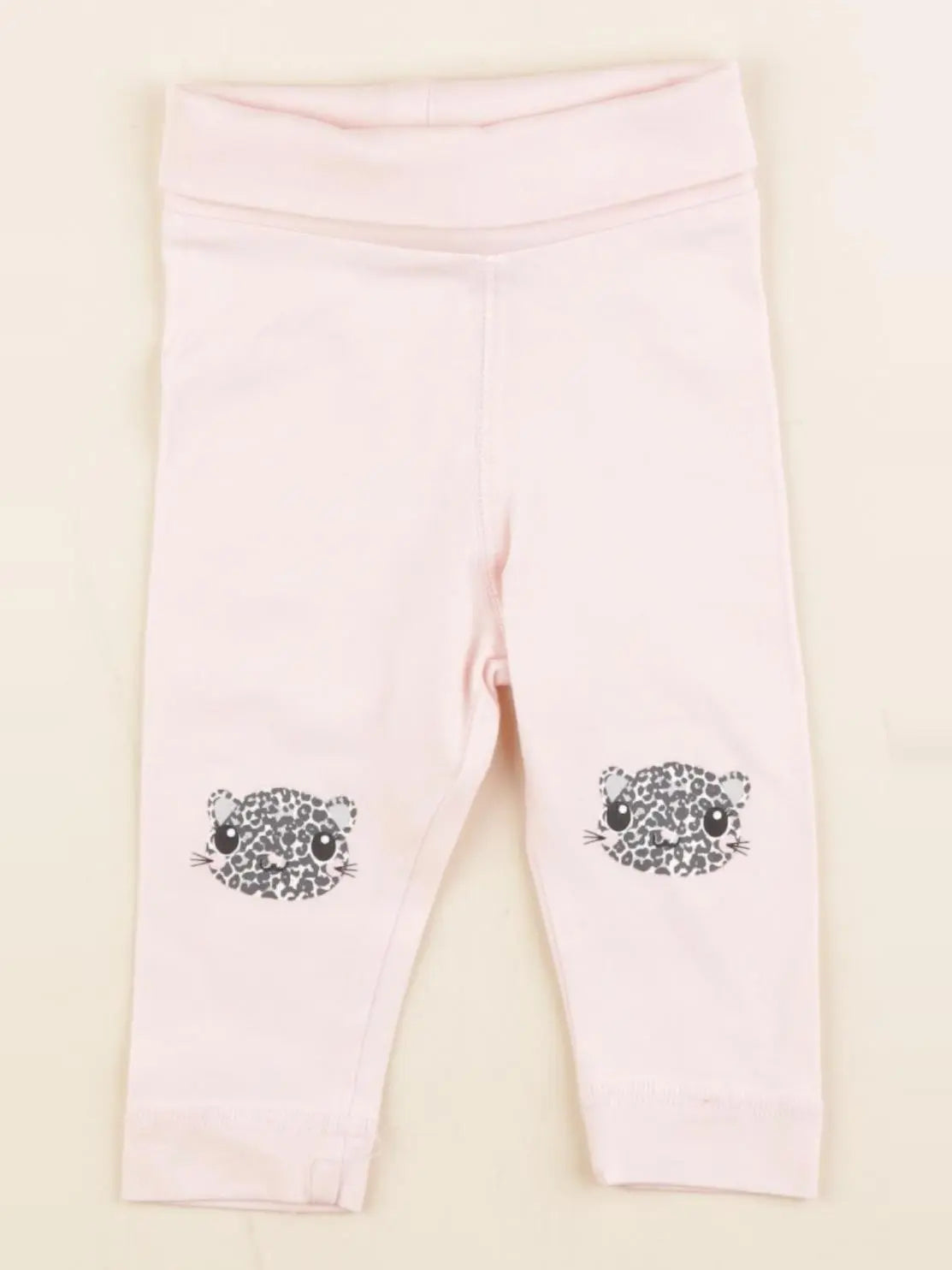 H&M - legging rose - 2/4 mois