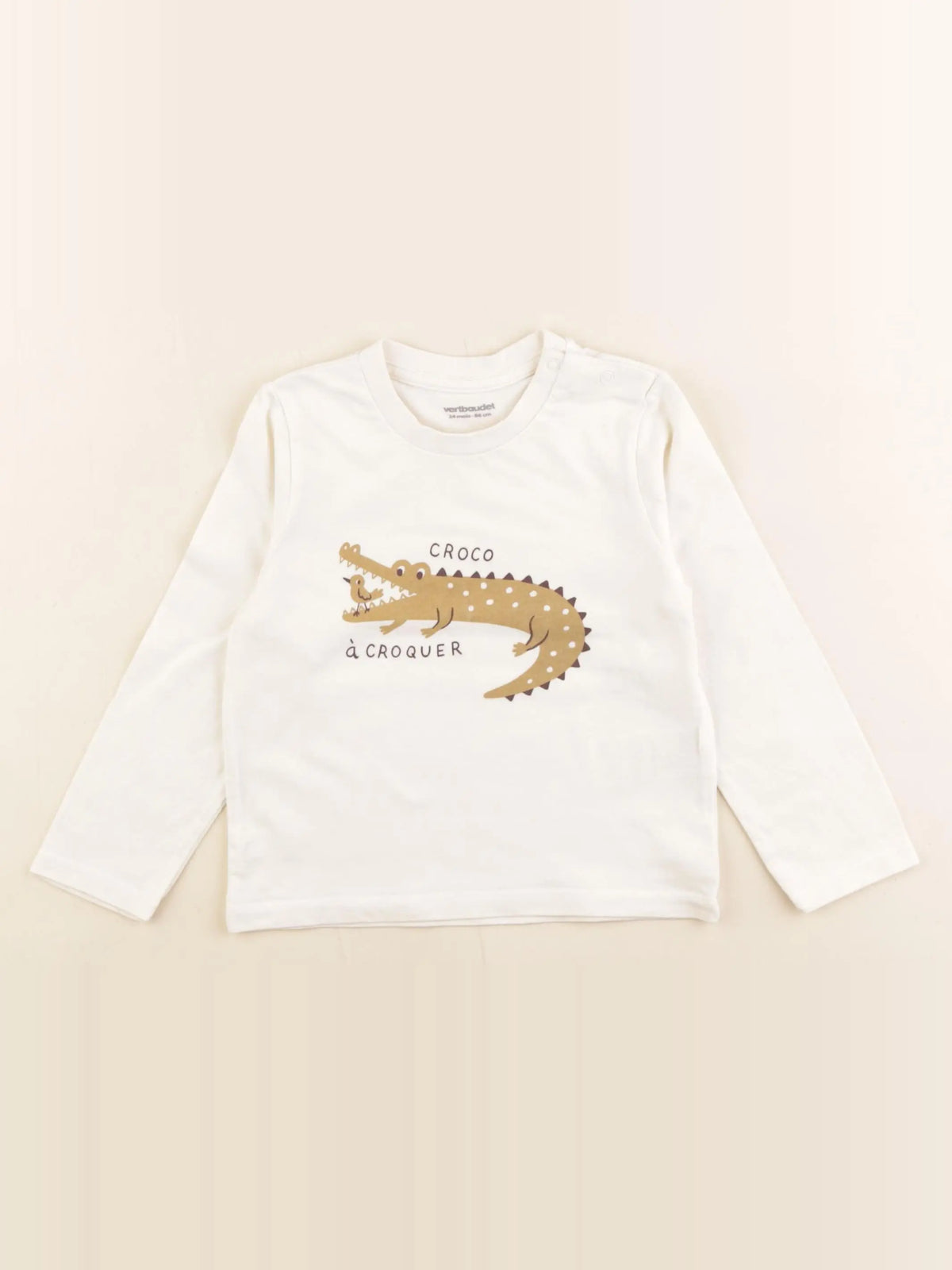 Vertbaudet - tee-shirt blanc - 24 mois