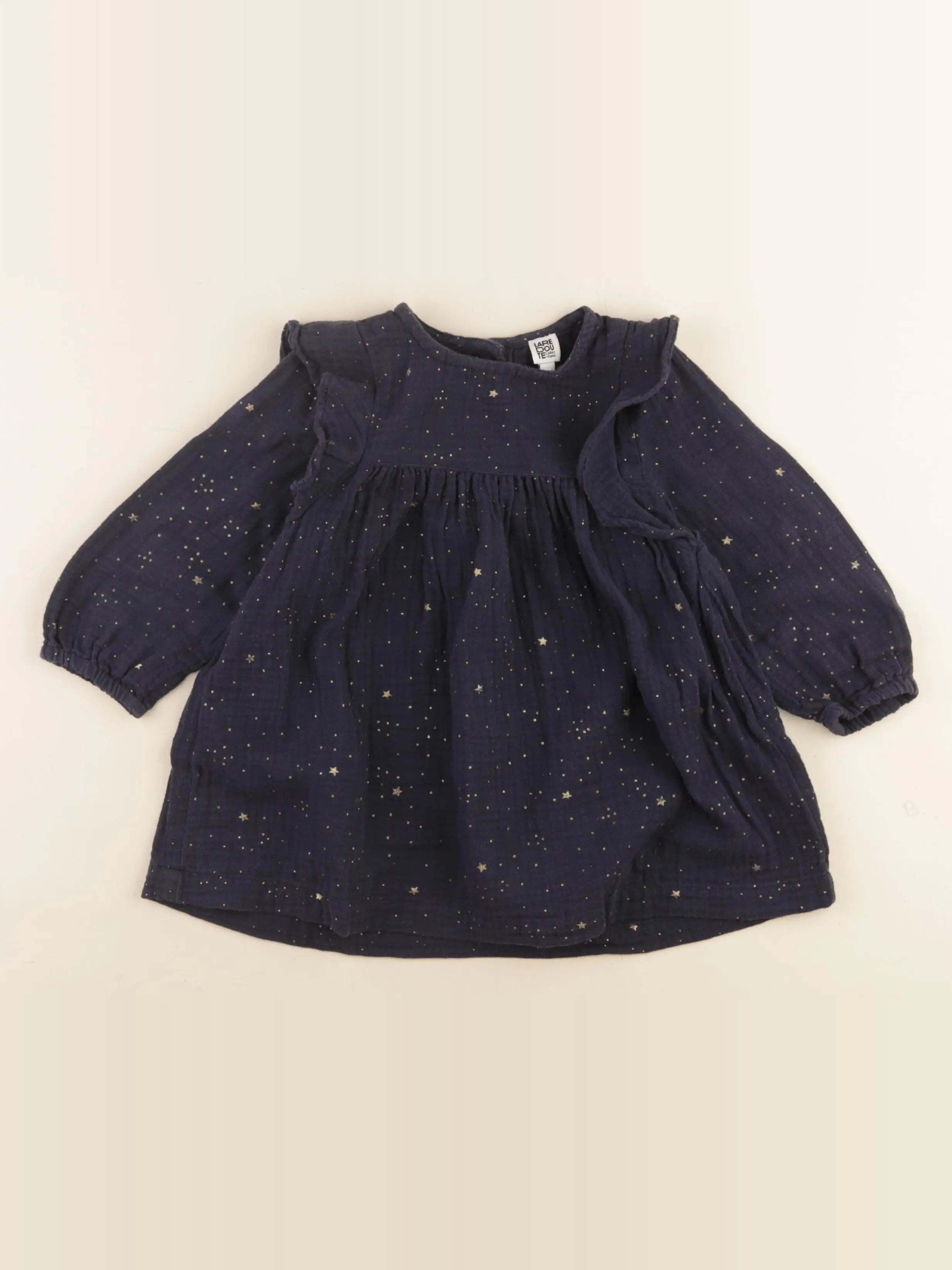 La Redoute - robe bleu, or - 18 mois