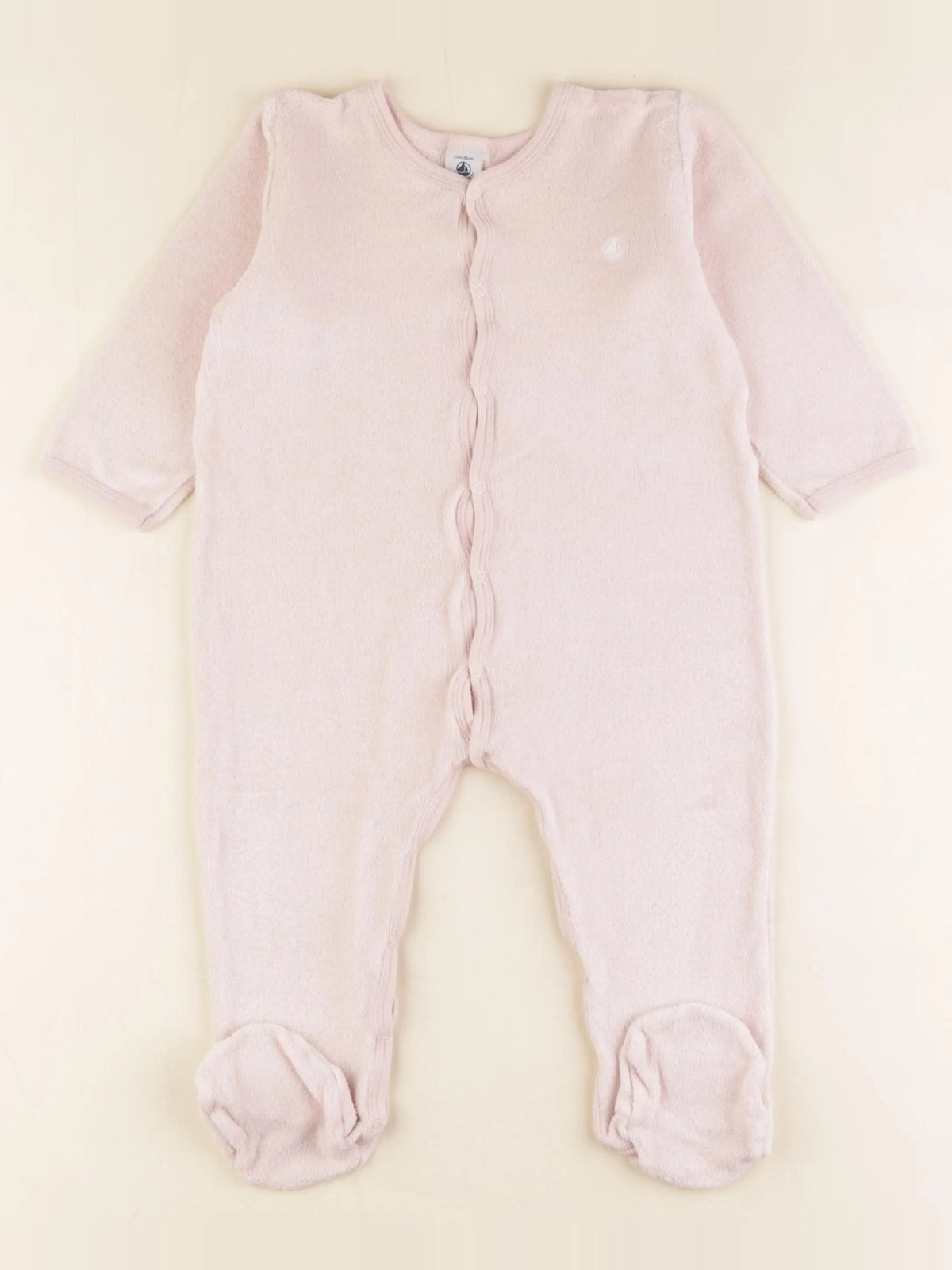 Petit Bateau - pyjama velours rose - 24 mois