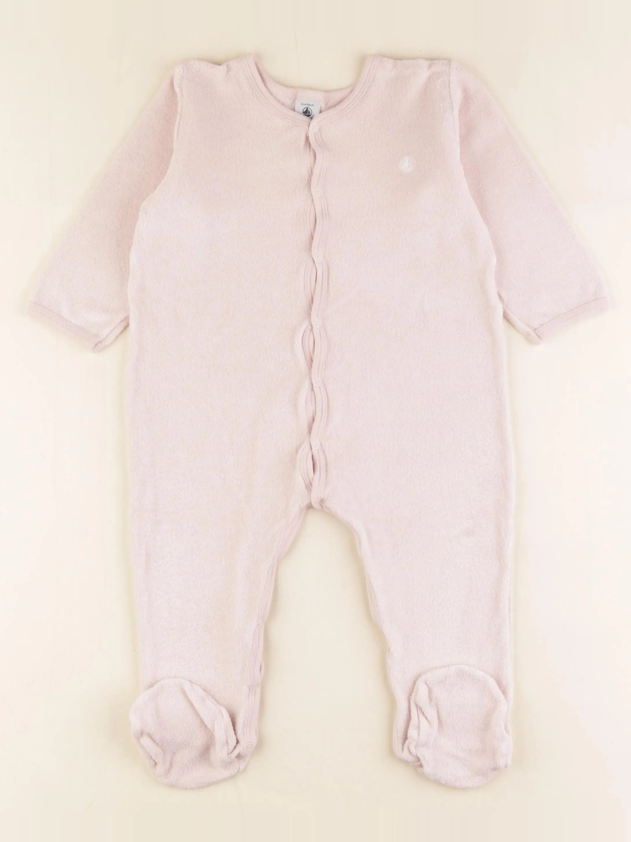 Petit Bateau - pyjama velours rose - 24 mois