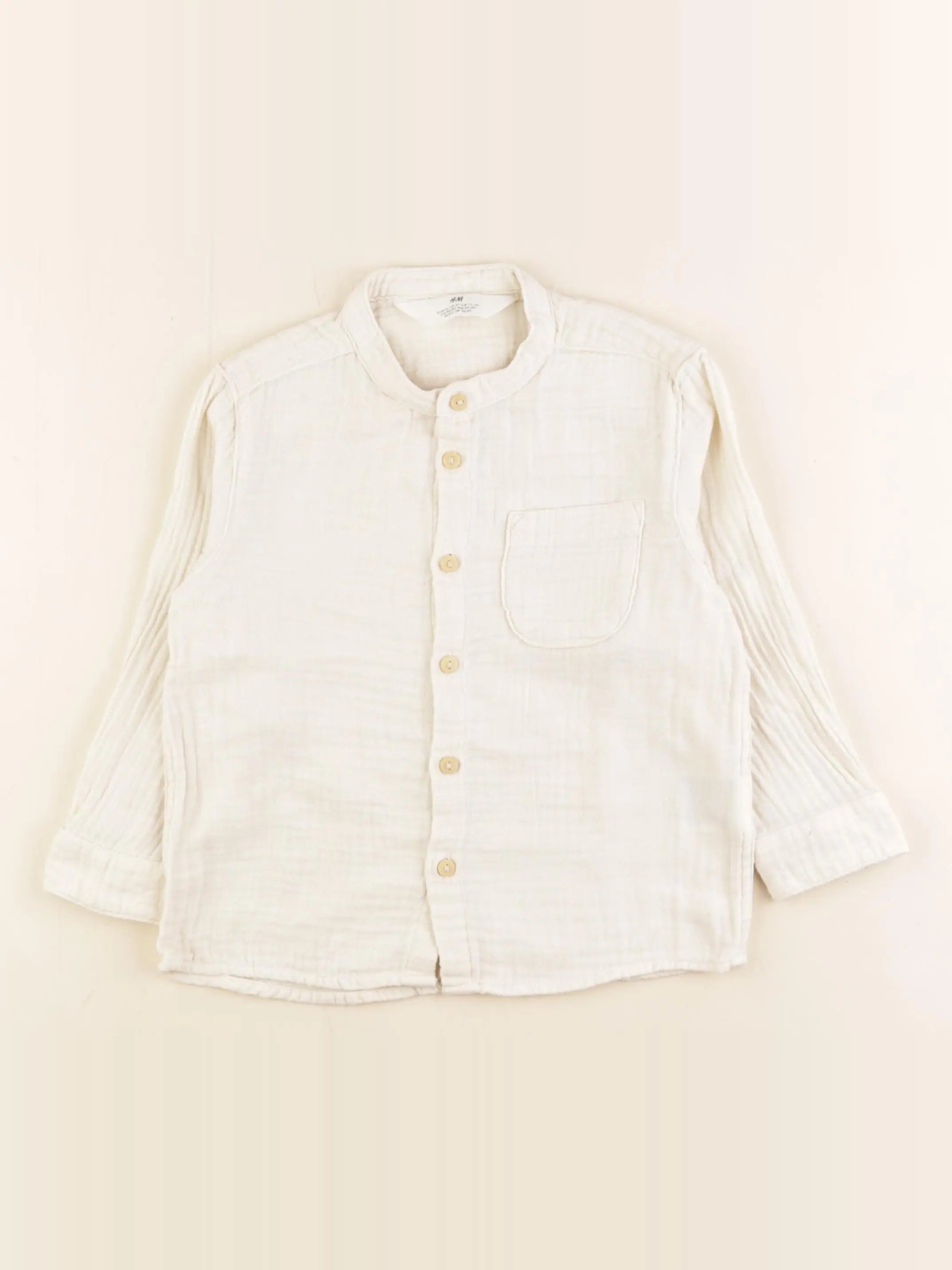 H&M - chemise beige - 18/24 mois