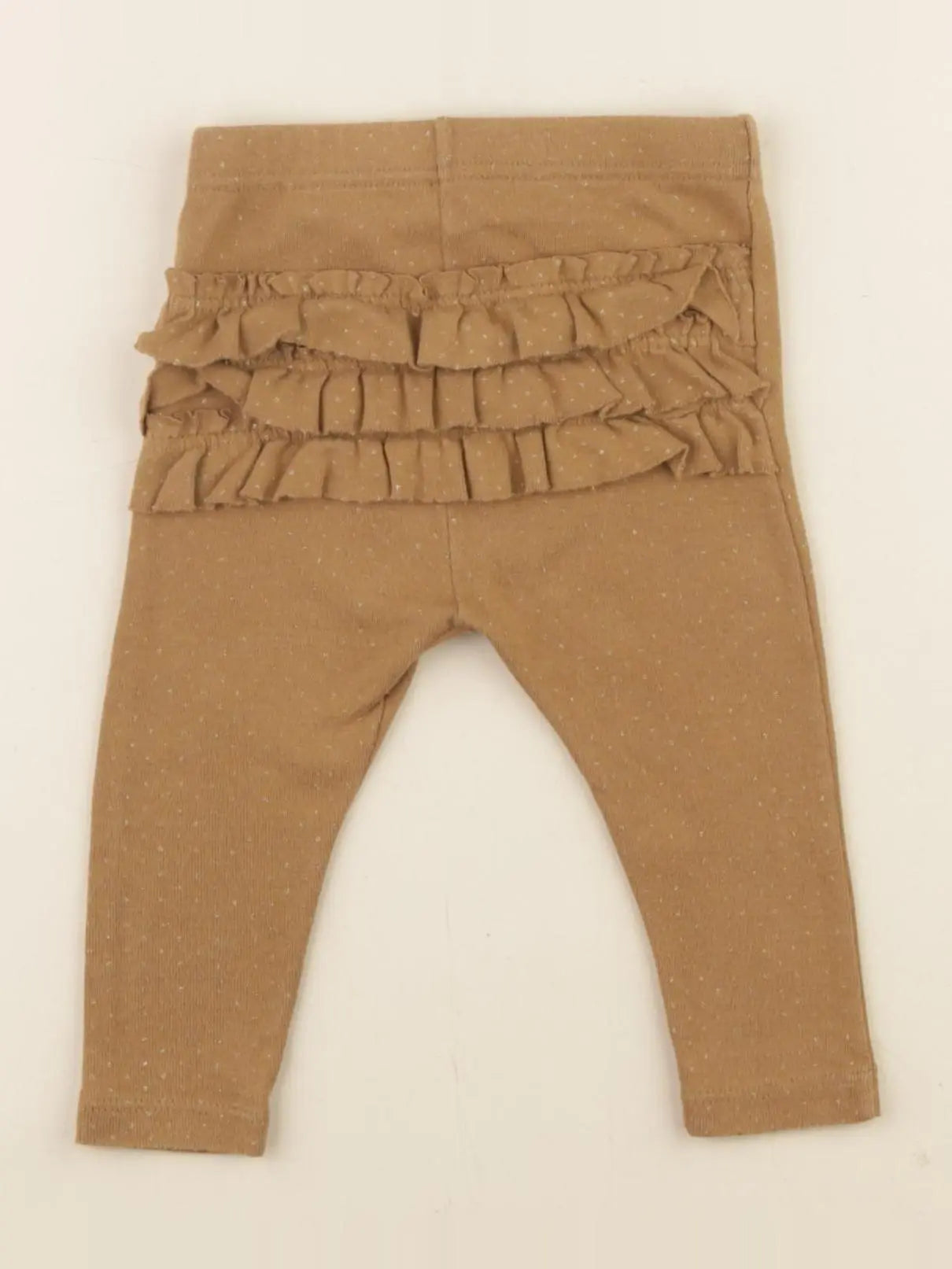 Petit Bateau - legging volants au dos marron, or - 6 mois