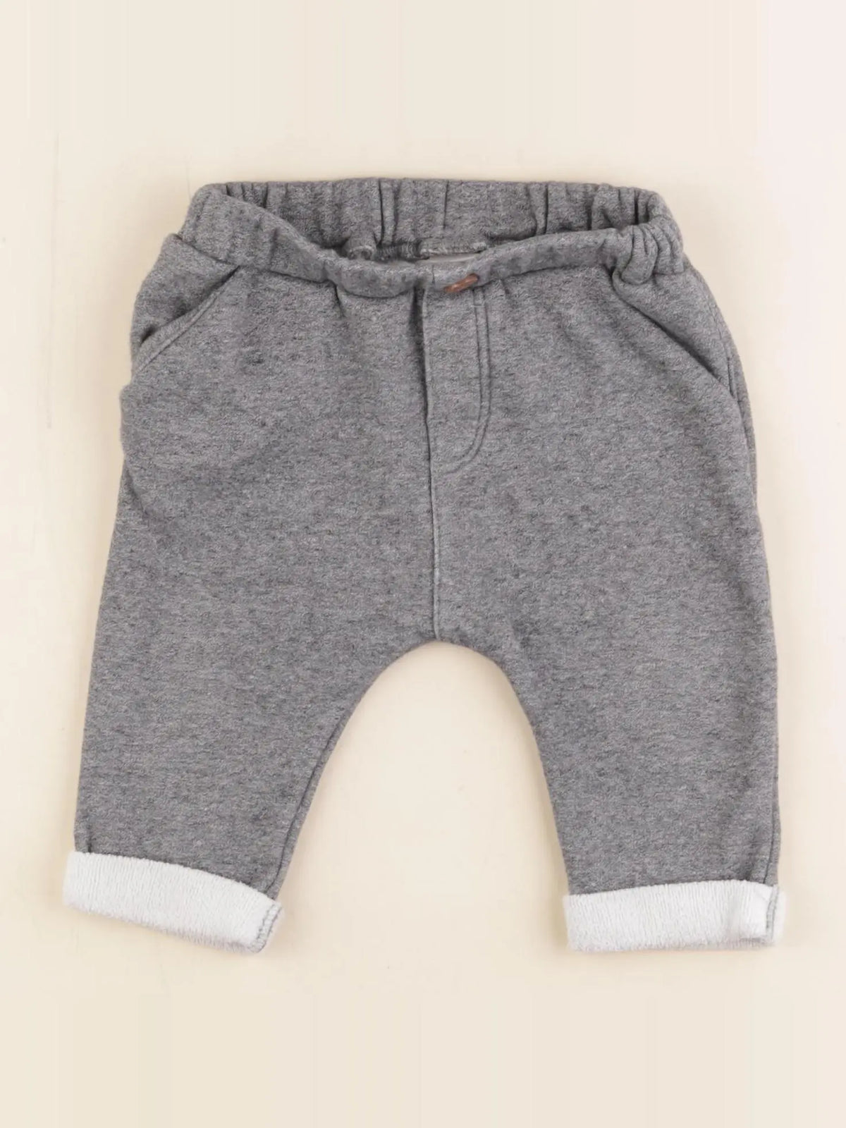 H&M - pantalon bleu - 6/9 mois