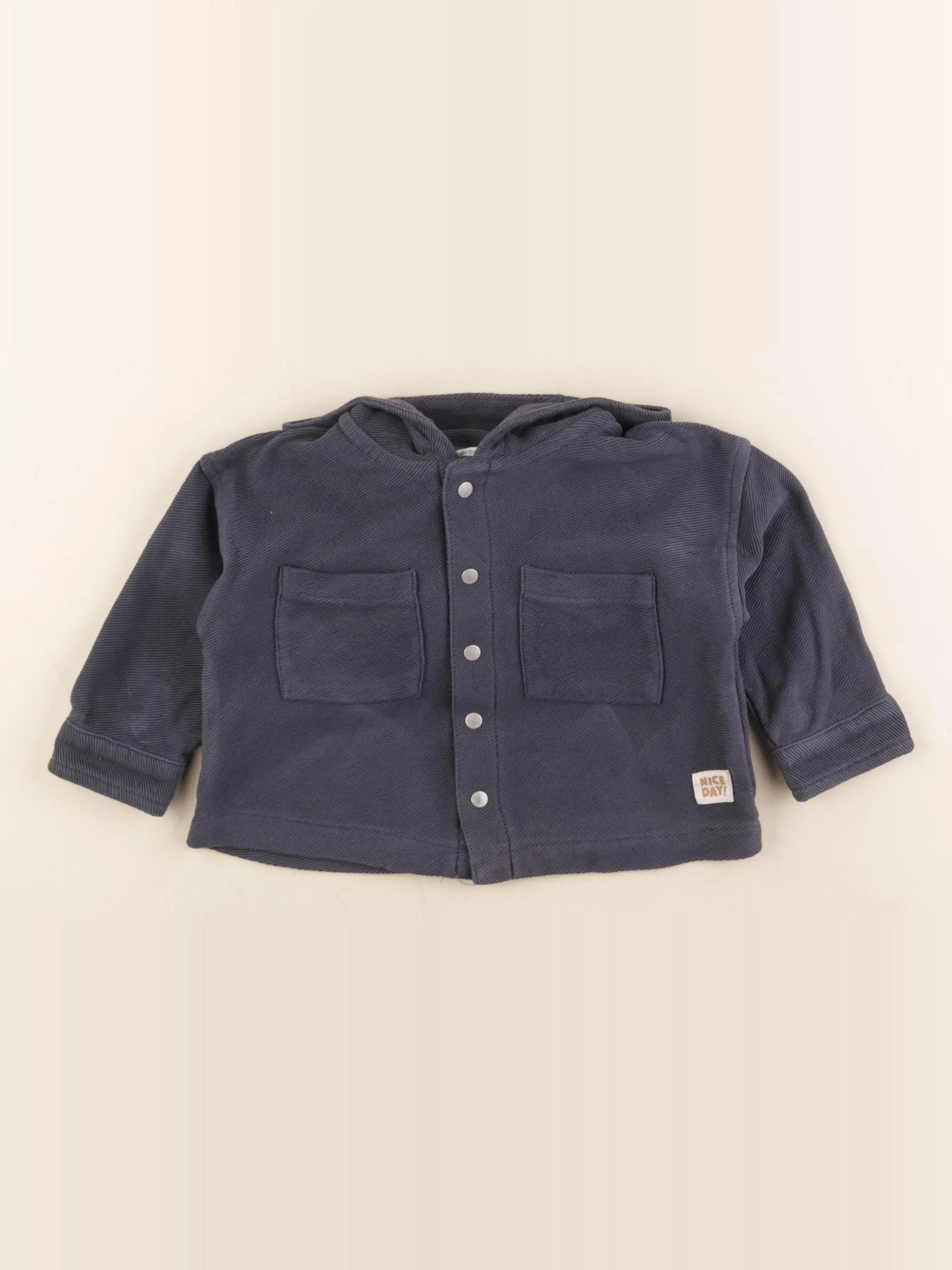 Vertbaudet - sur-chemise gris - 12 mois