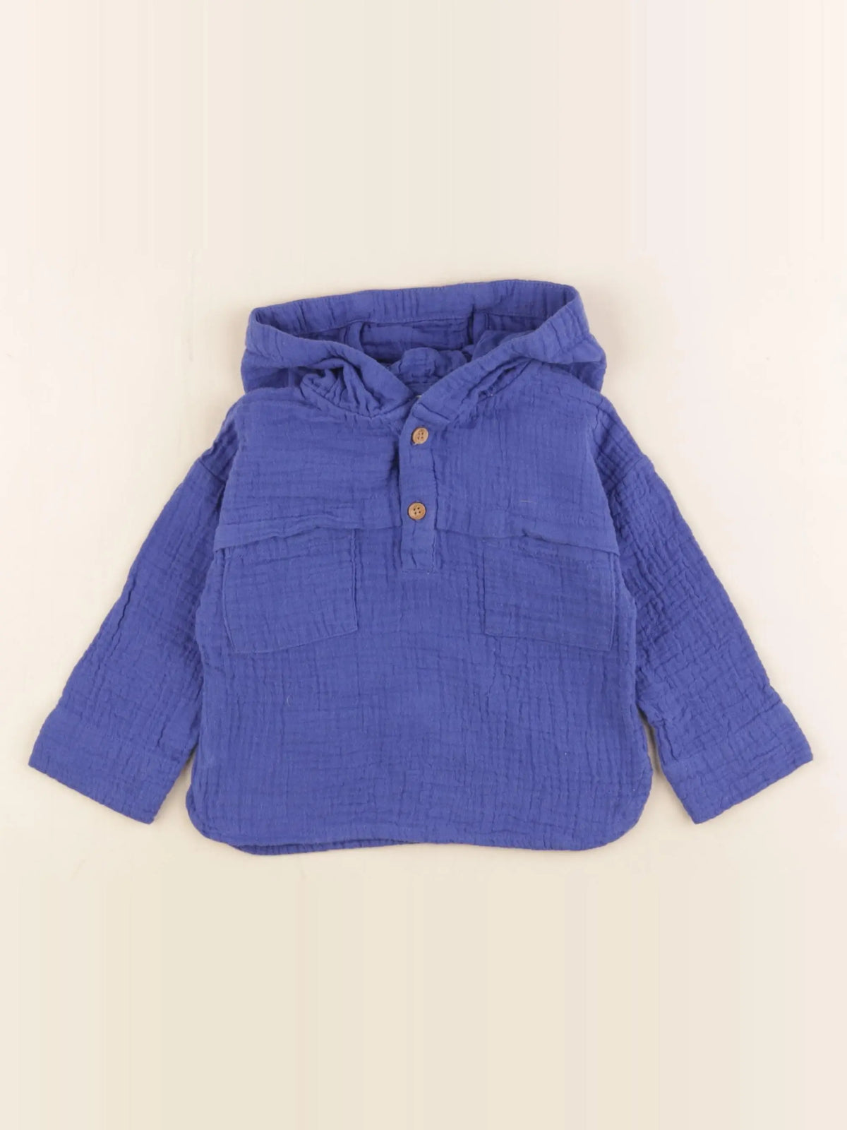Vertbaudet - chemise bleu - 12 mois