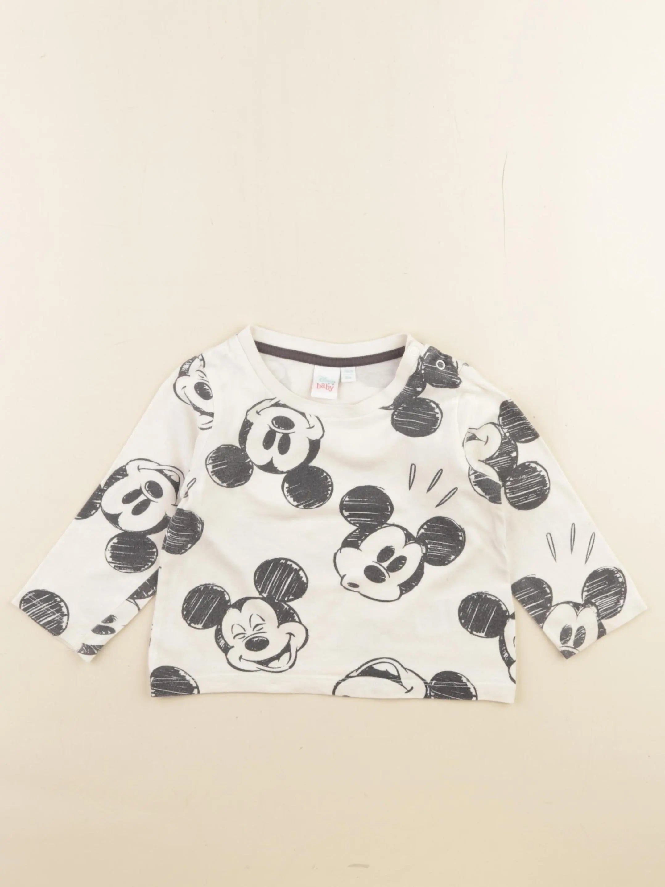Vertbaudet - tee-shirt beige - 12 mois