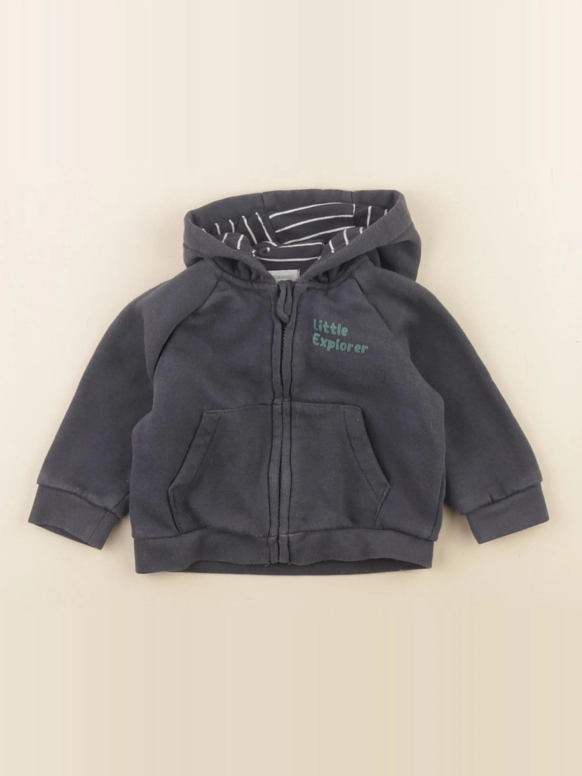 Vertbaudet - sweat bleu - 12 mois