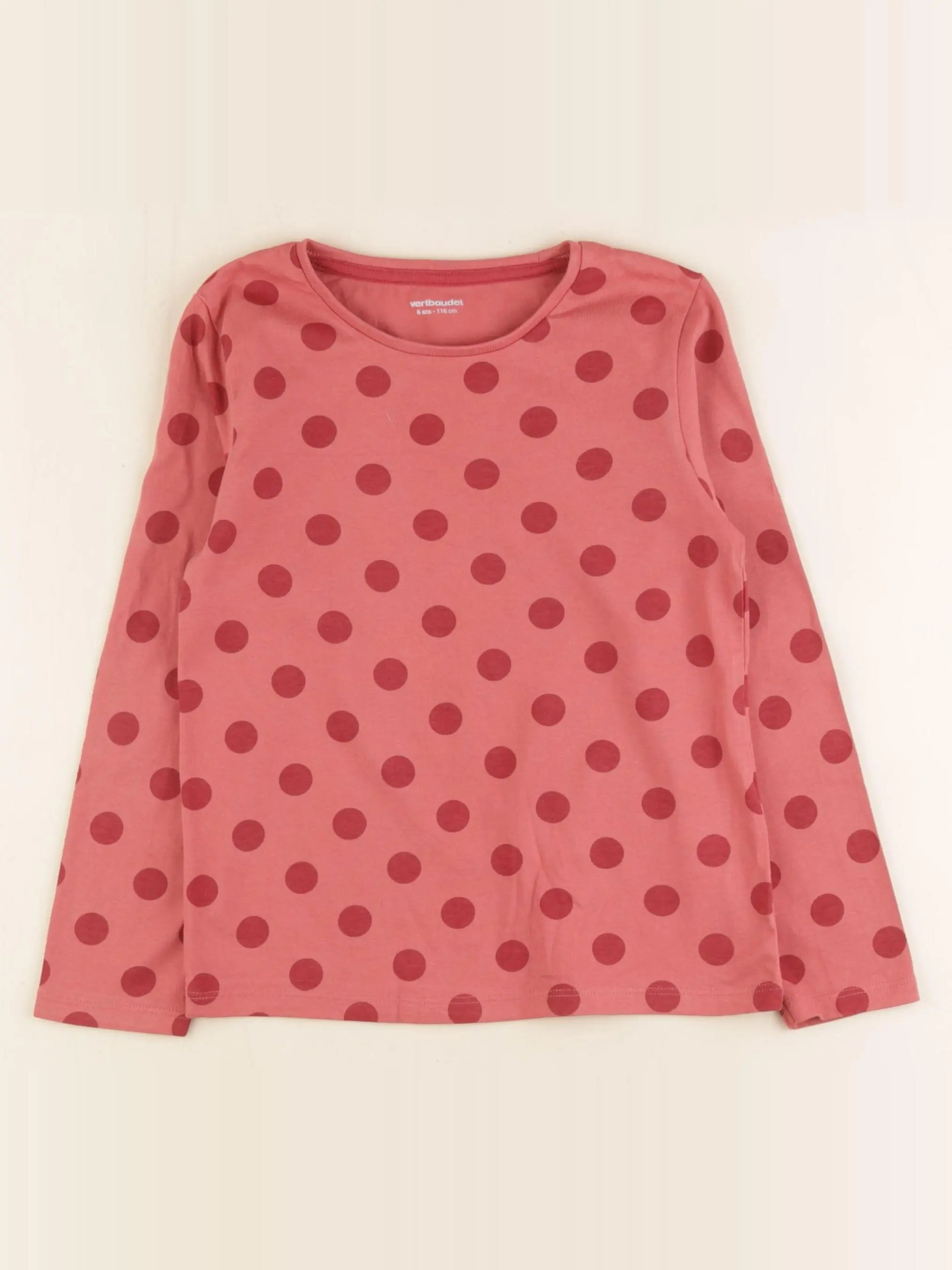 Vertbaudet - tee-shirt rose - 6 ans