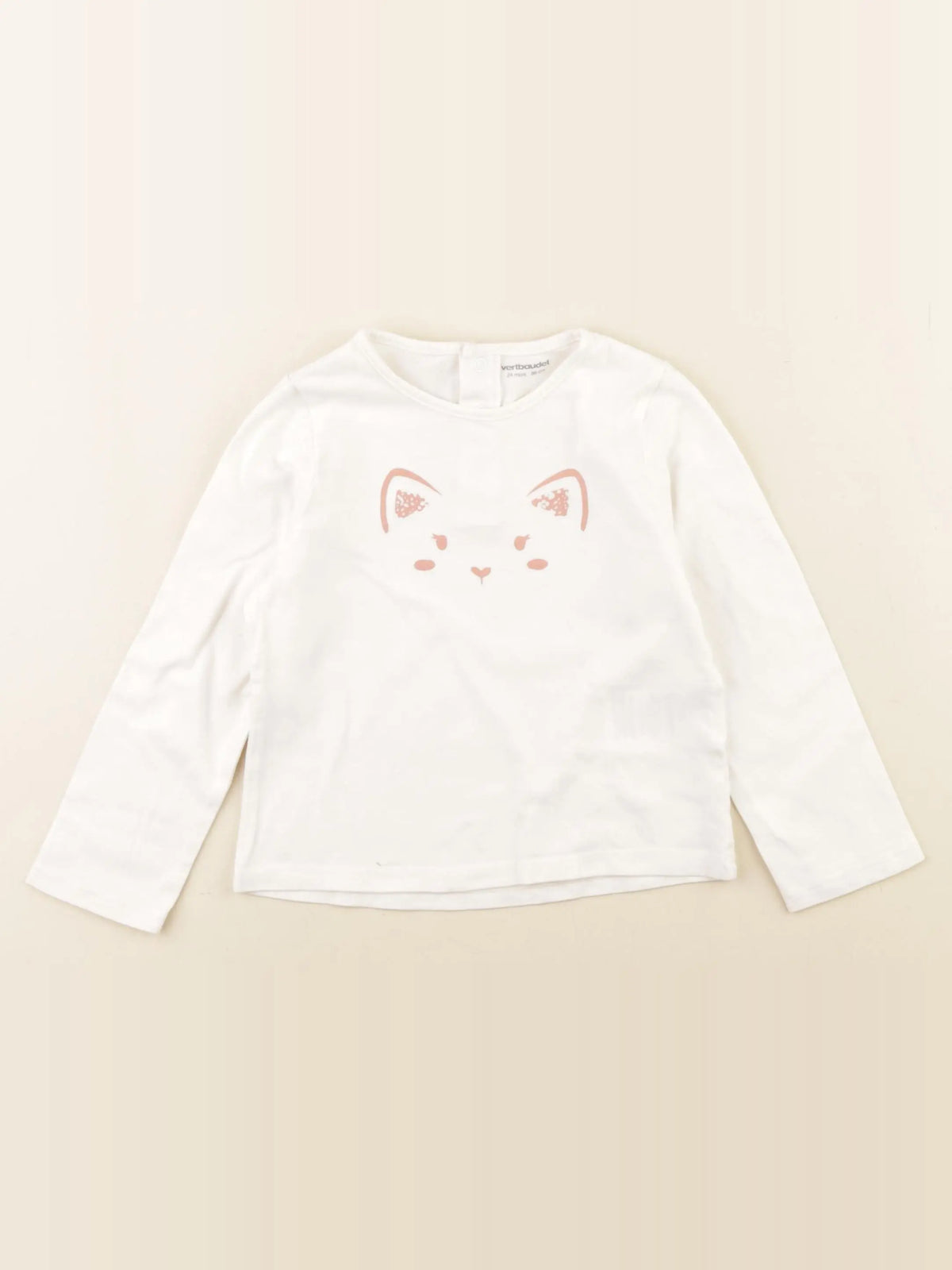 Vertbaudet - tee-shirt blanc - 24 mois