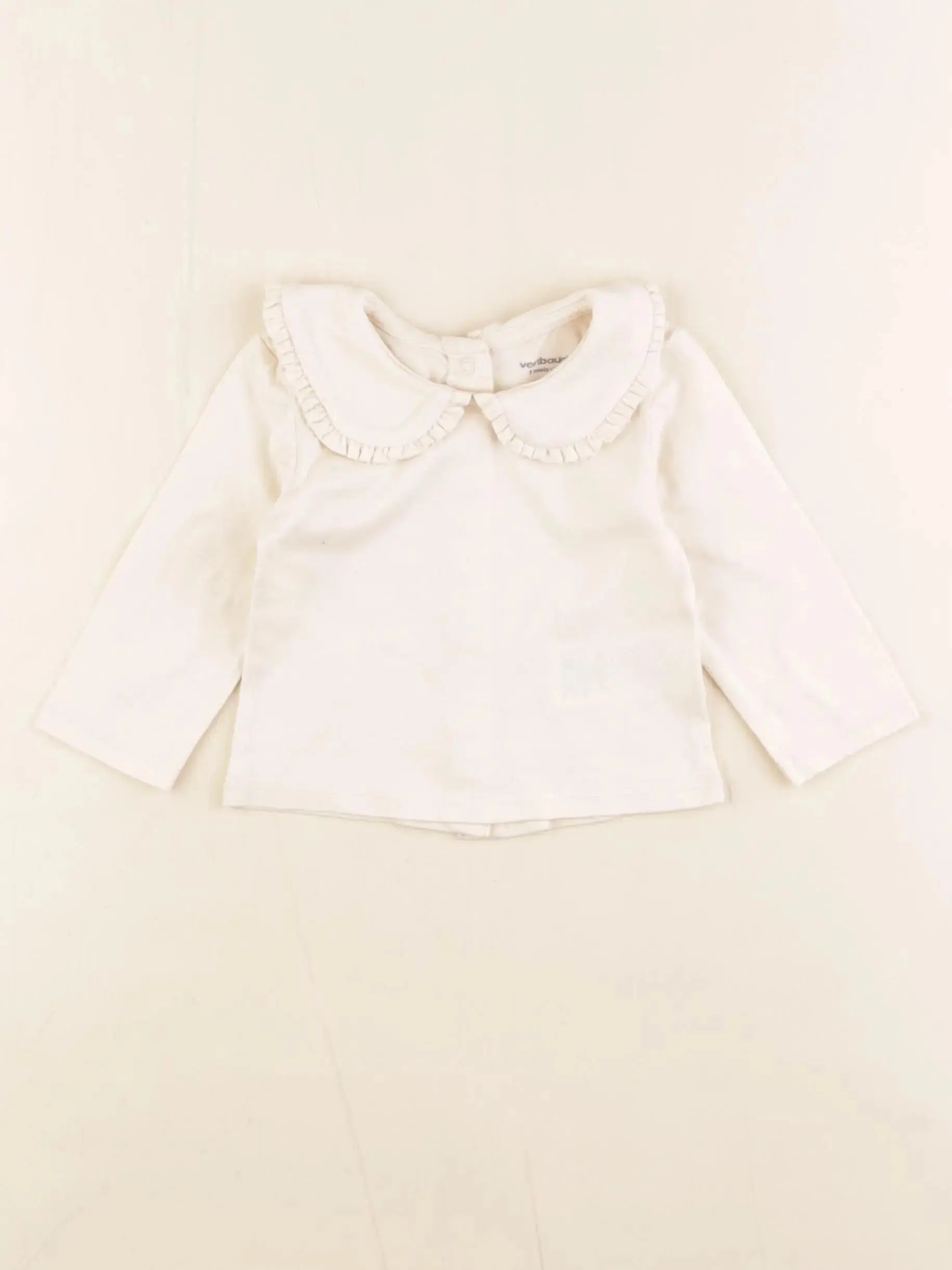 Vertbaudet - tee-shirt beige - 3 mois
