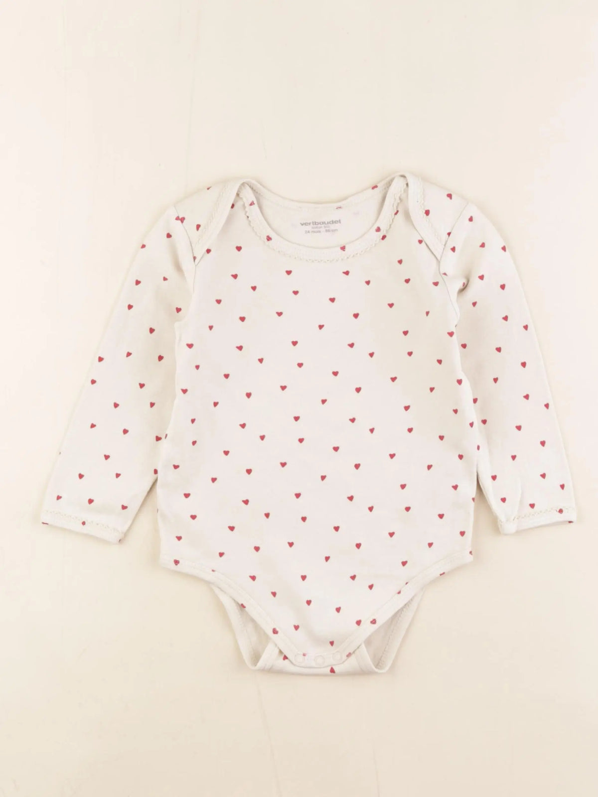 Vertbaudet - body beige - 24 mois