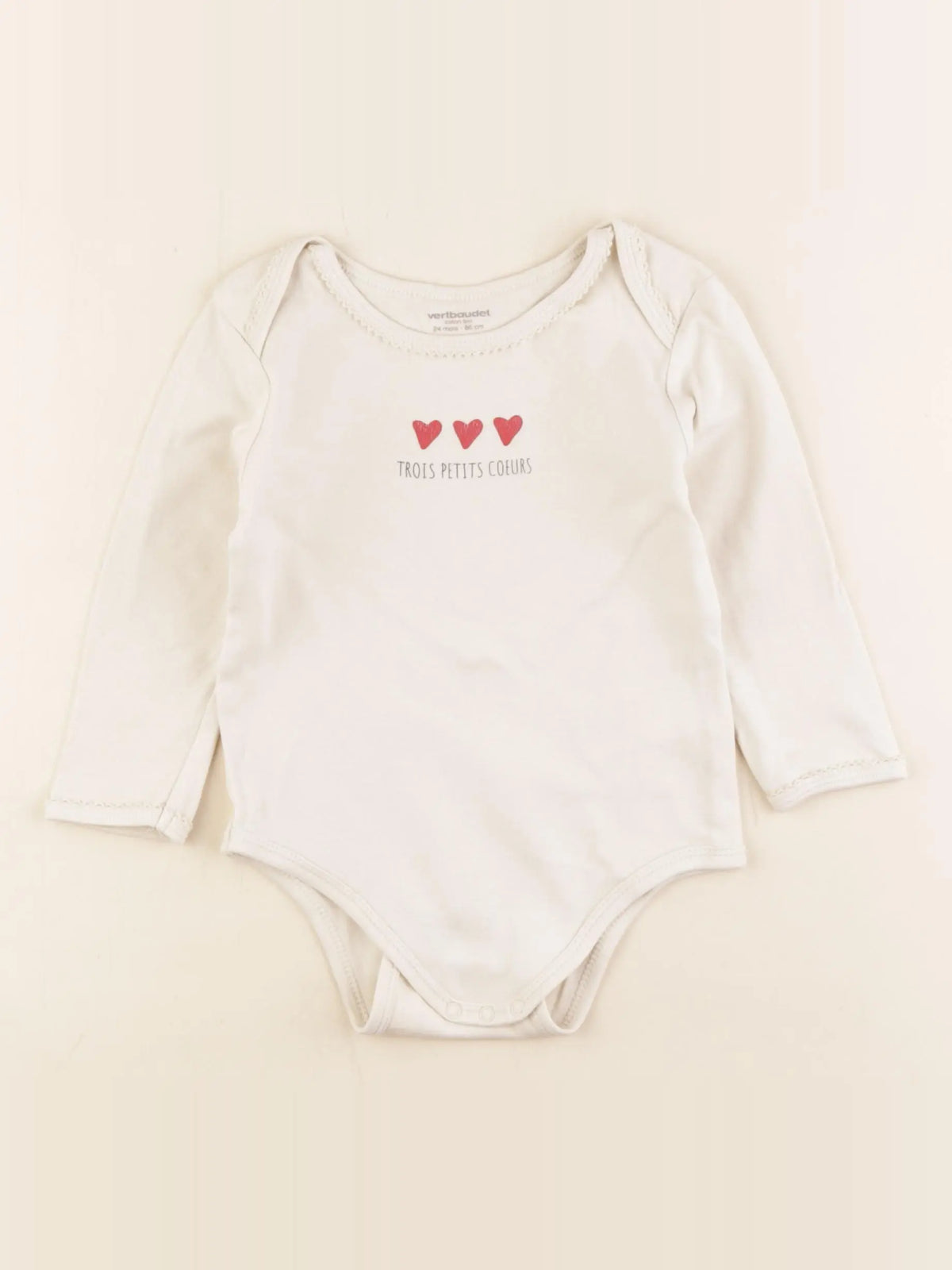 Vertbaudet - body beige - 24 mois