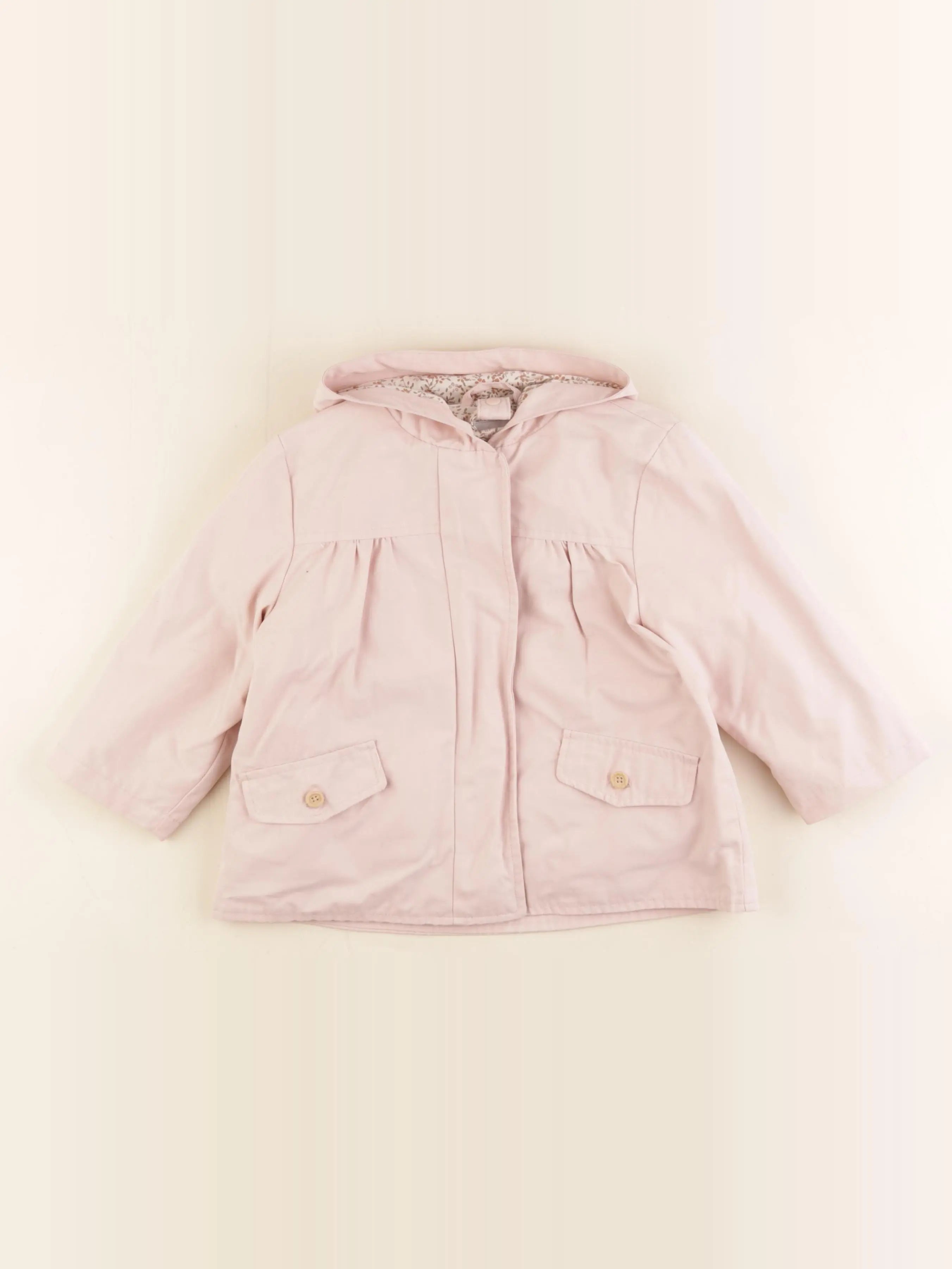 Vertbaudet - veste doublure amovible rose - 24 mois