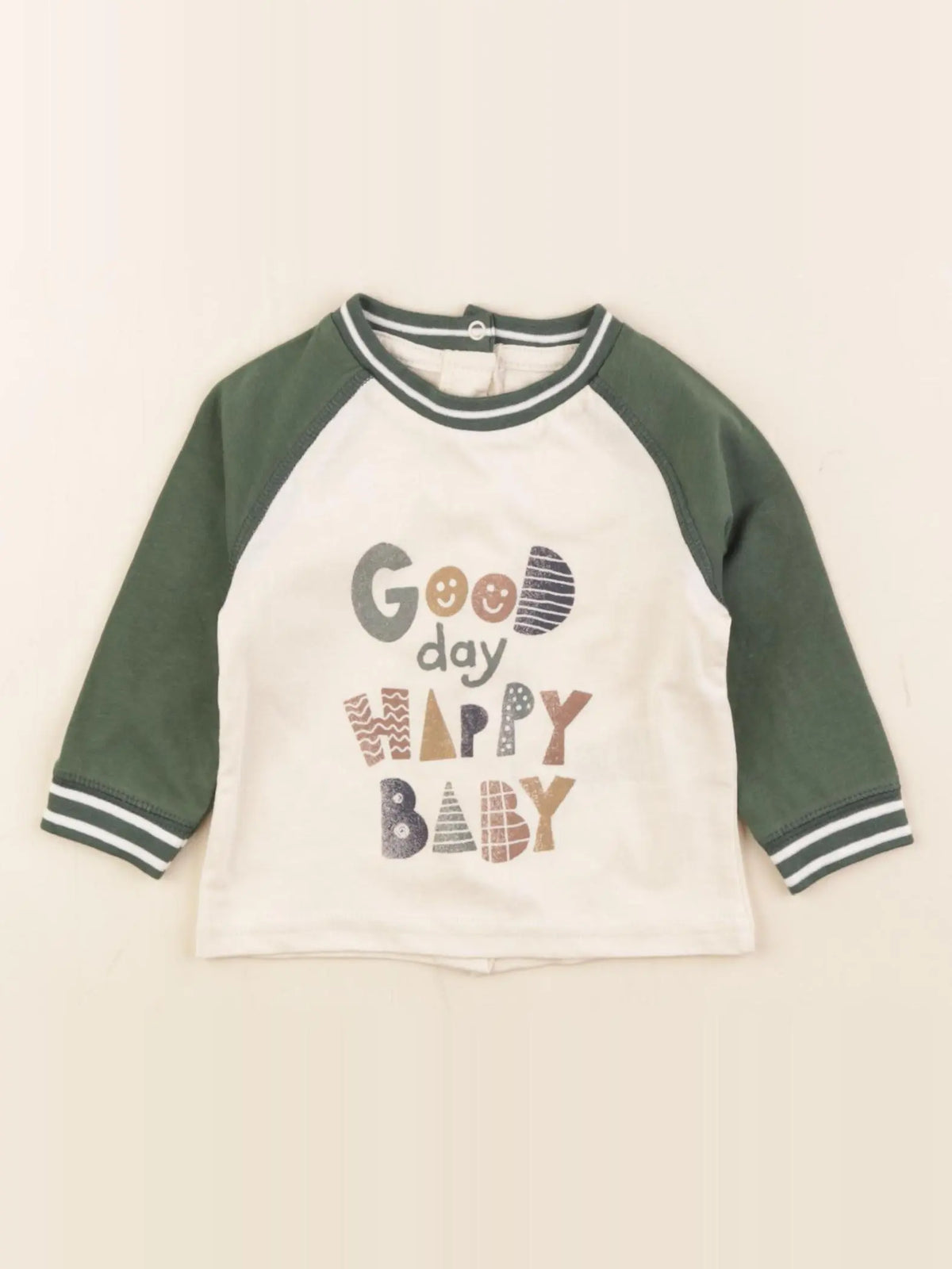 Vertbaudet - tee-shirt beige - 3 mois
