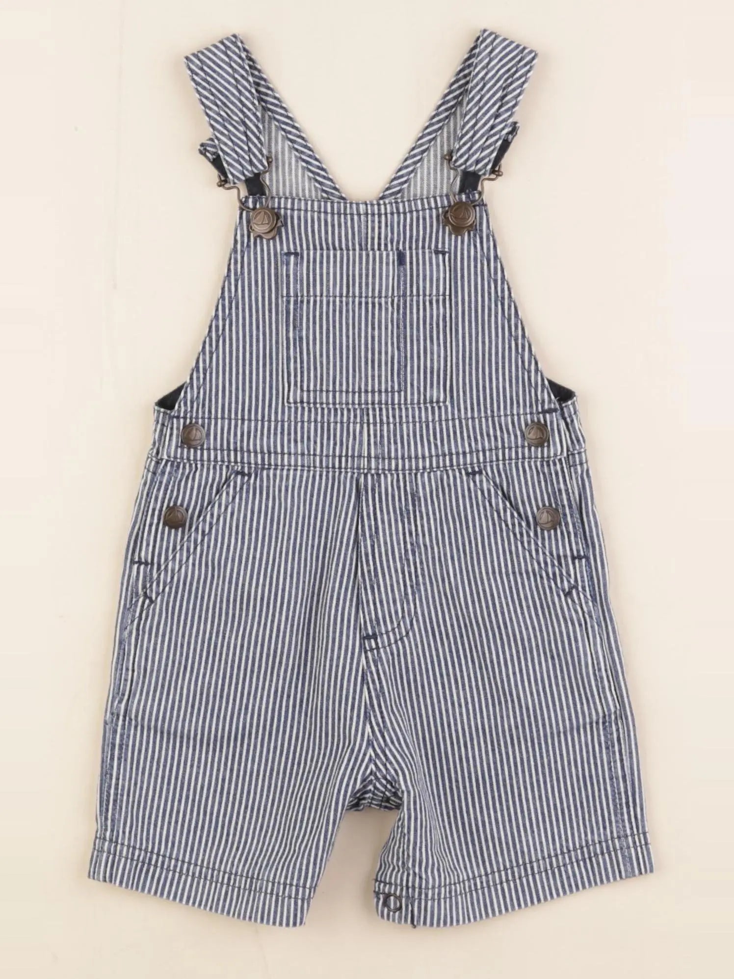 Petit Bateau - salopette bleu - 6 mois