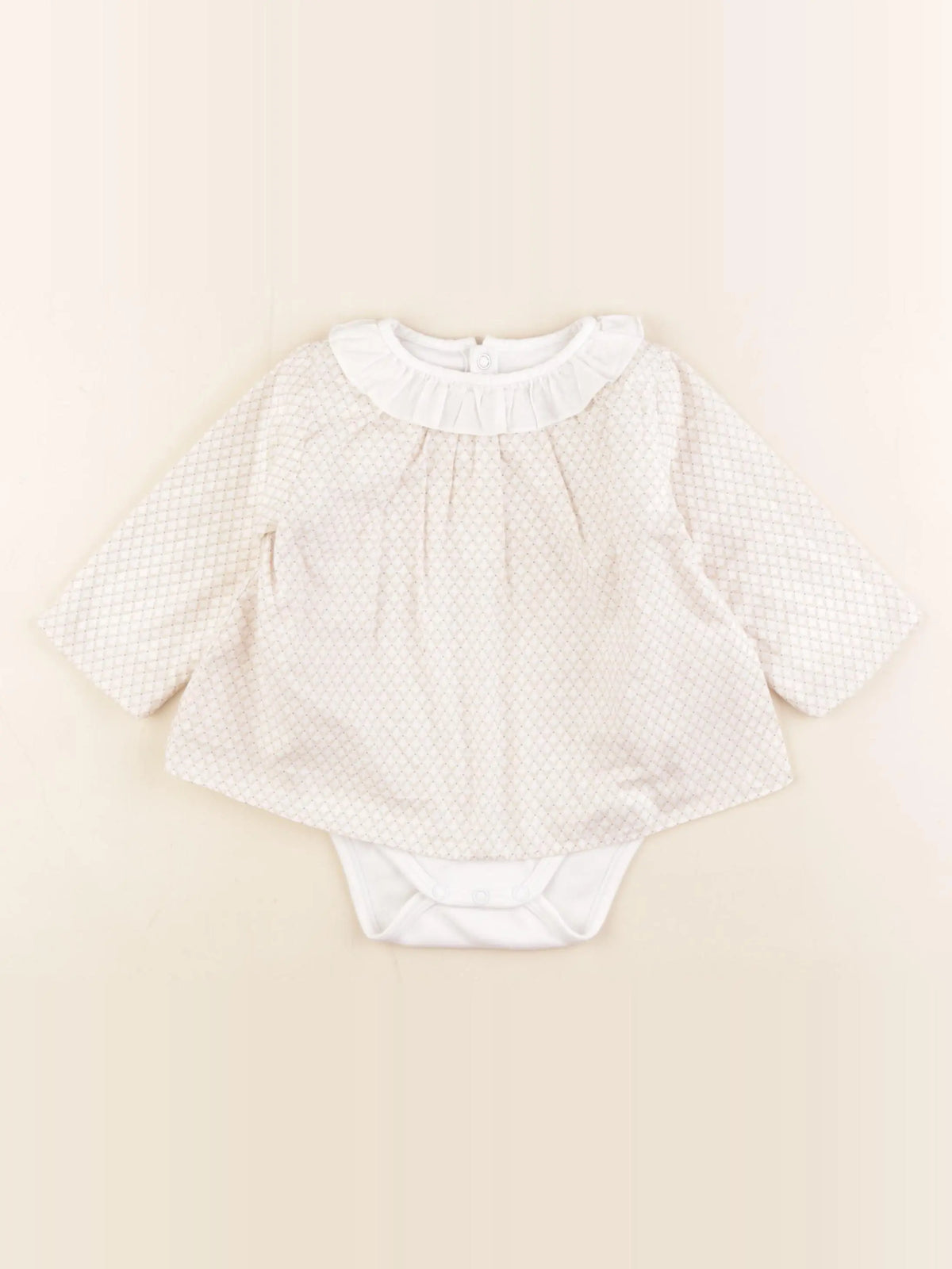 Jacadi - body robe blanc - 12 mois