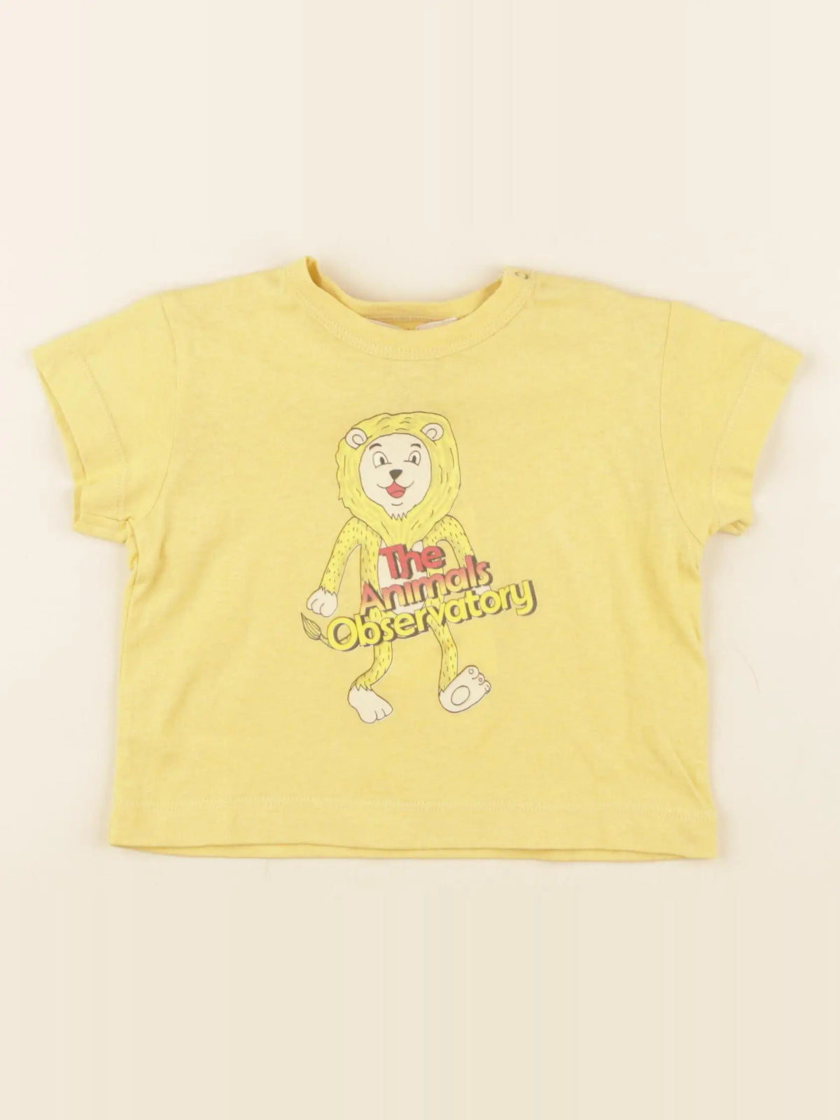 Tee-shirt imprimé au dos jaune