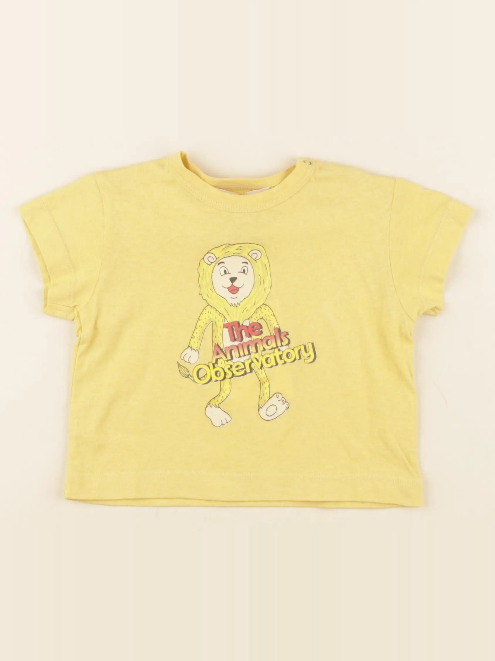Tee-shirt imprimé au dos jaune