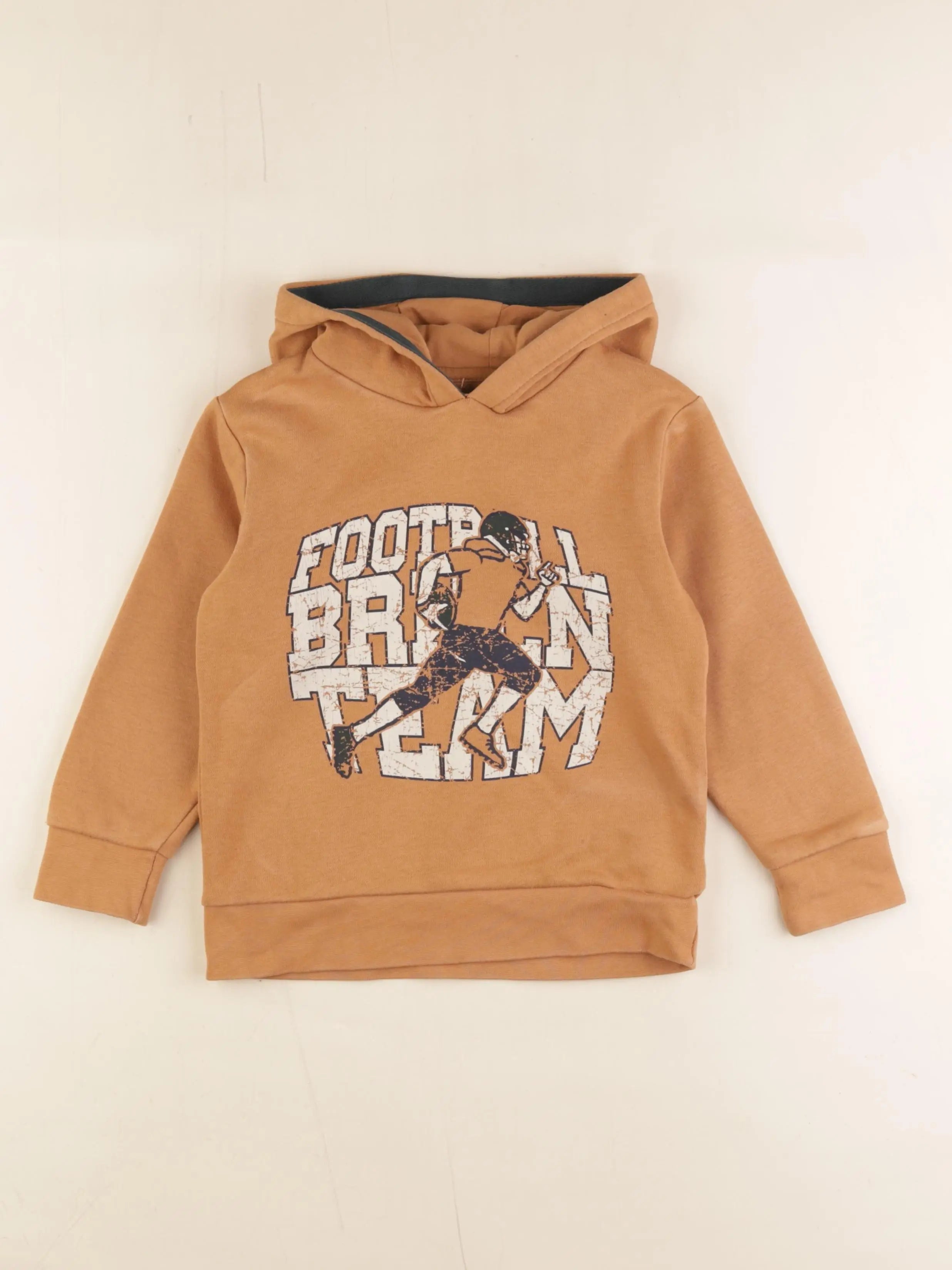 Vertbaudet - sweat marron - 6 ans