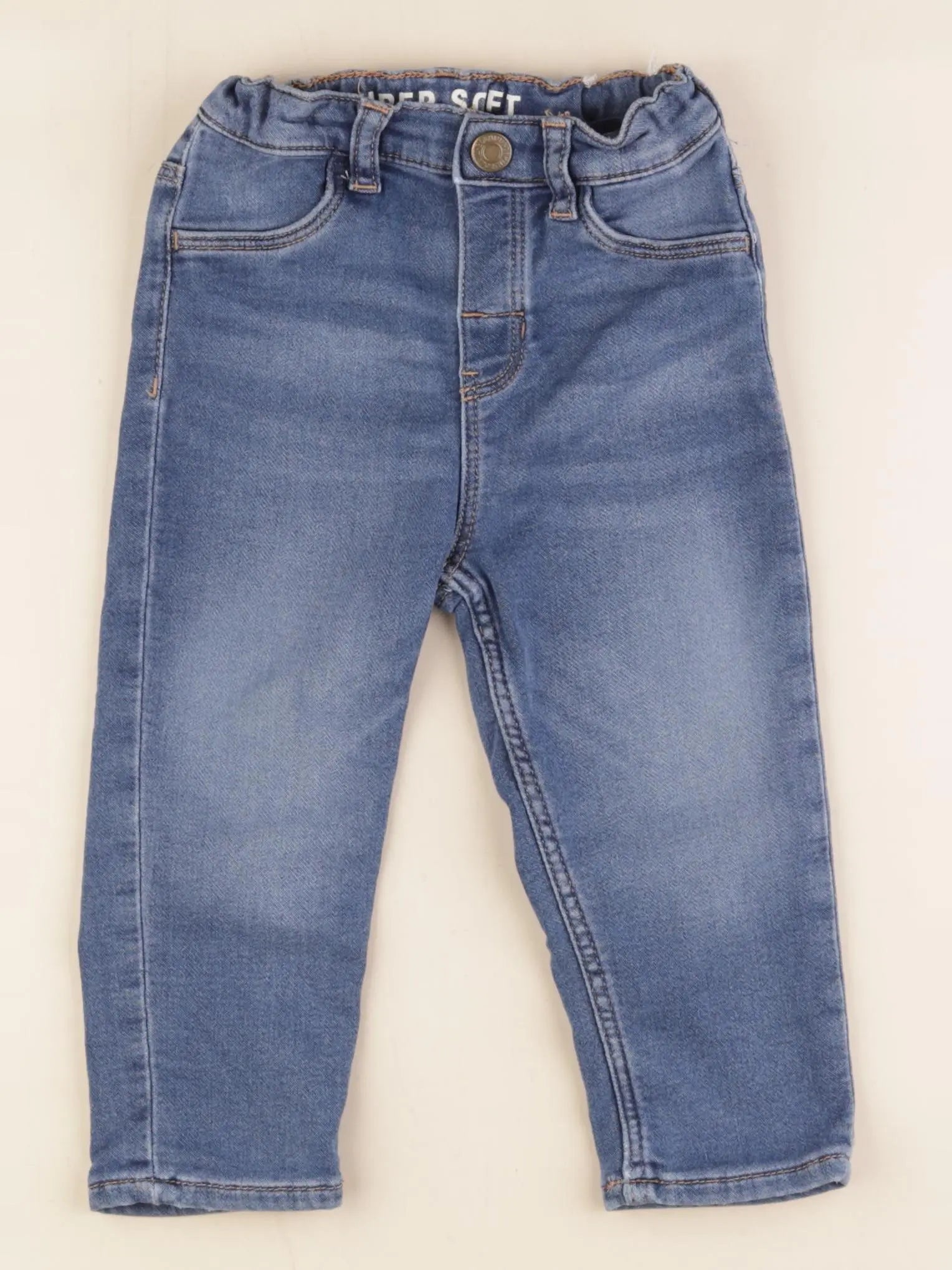 H&M - jean bleu - 12/18 mois