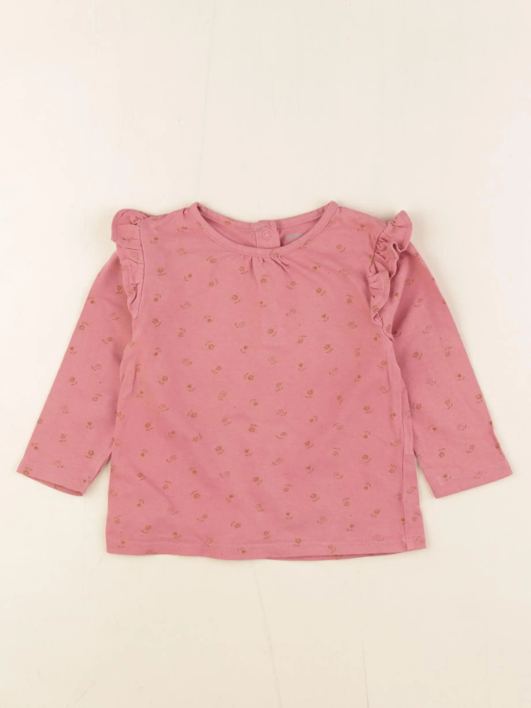 Vertbaudet - tee-shirt rose - 12 mois