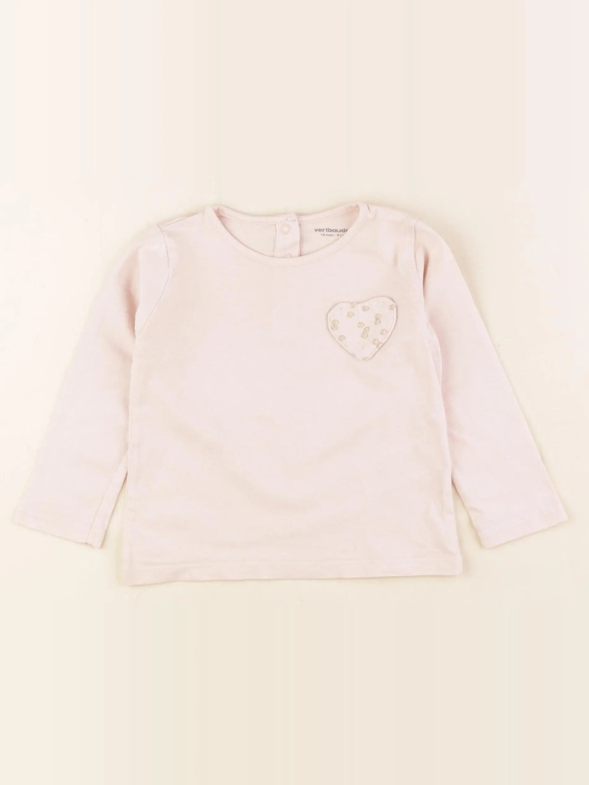 Vertbaudet - tee-shirt rose - 18 mois