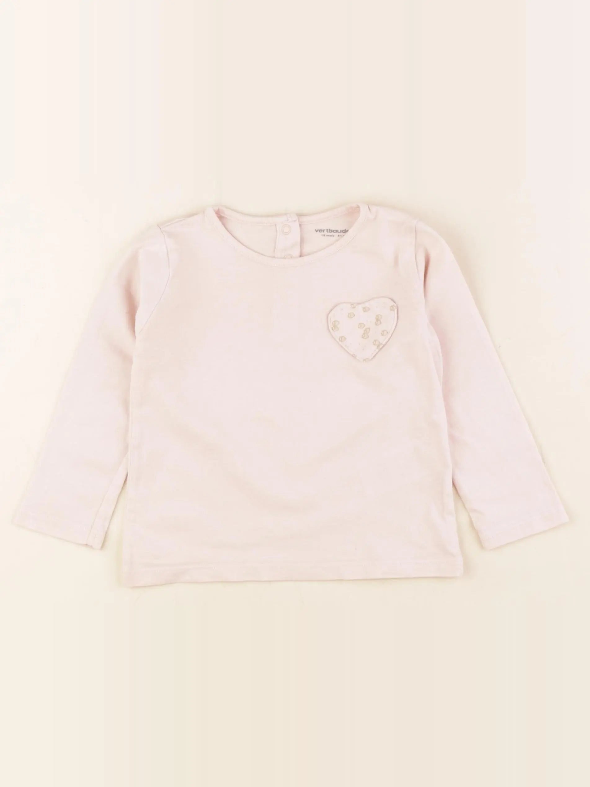 Vertbaudet - tee-shirt rose - 18 mois
